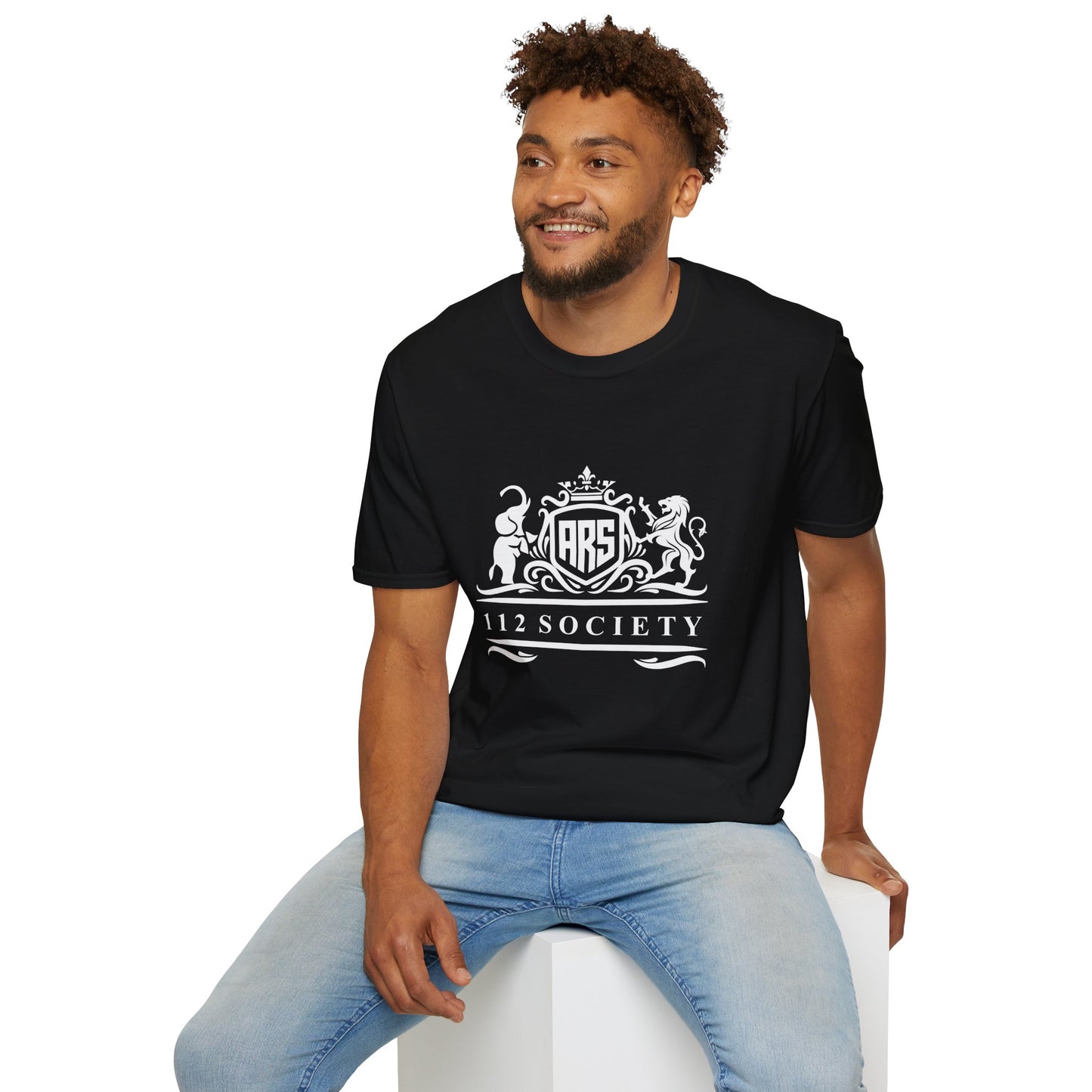 ARS 112 Society Men's Tshirt (White Logo) - Sweet Baby Jeez Teez