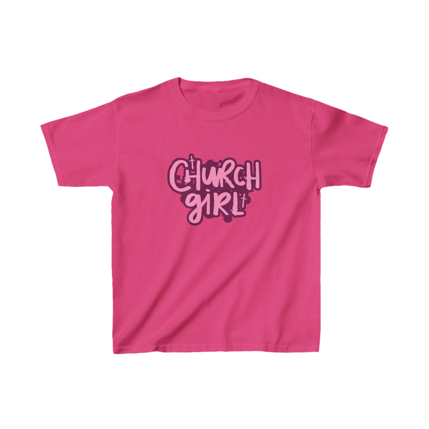 Church Girl Girl's Tshirt (Pinks Logo) - Sweet Baby Jeez Teez