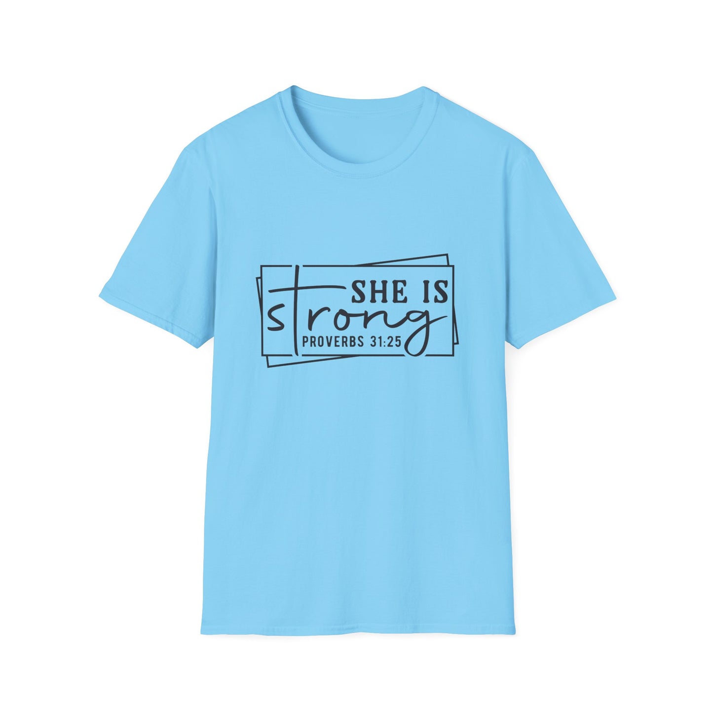 She is Strong Women's Relaxed/Plus Tshirt (Box Logo) - Sweet Baby Jeez Teez