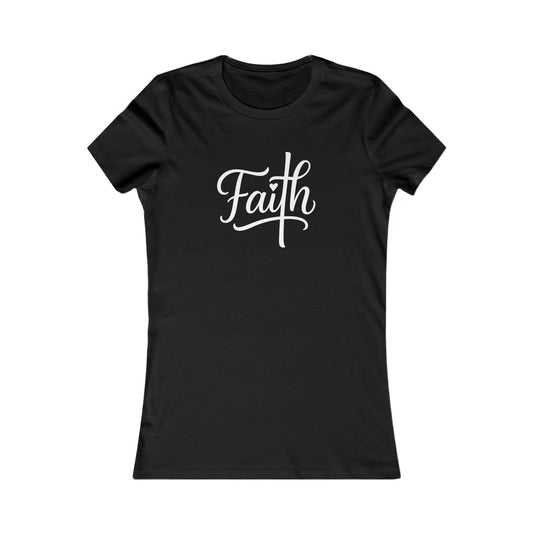 Cross-ed T Faith Christian Women's Tshirt (White Logo)