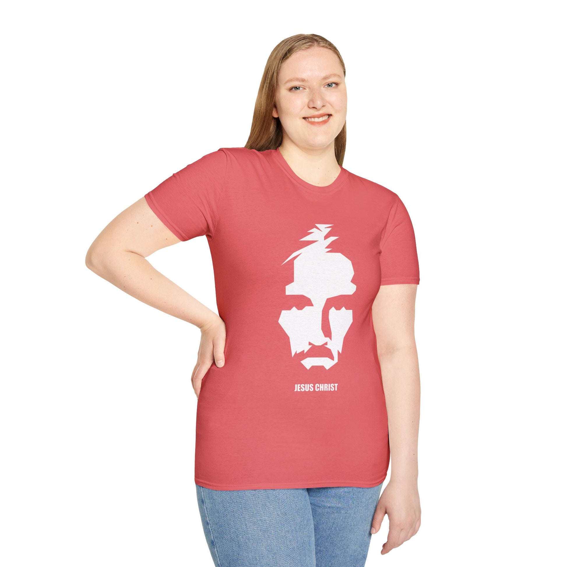 Jesus Portrait Women's Relaxed/Plus Tshirt  (Cont. Logo) - Sweet Baby Jeez Teez
