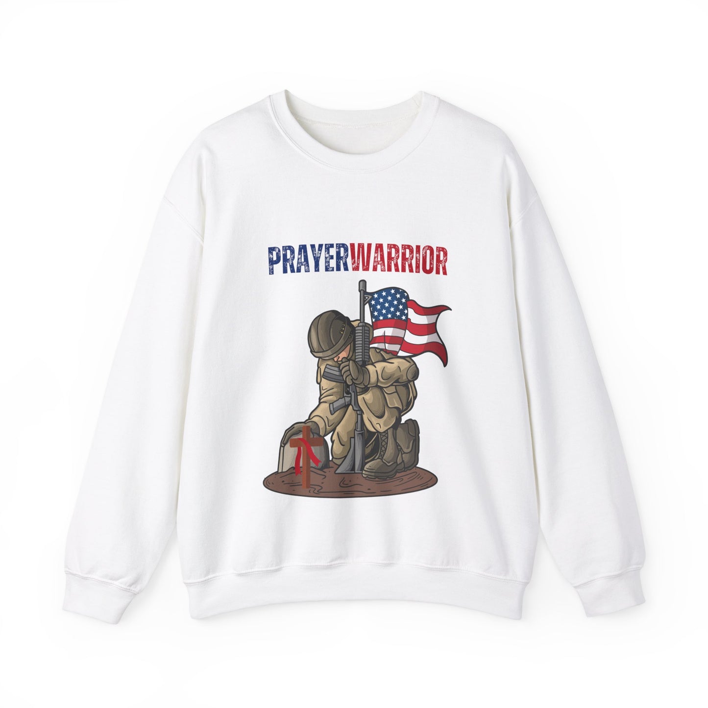 Prayer Warrior Soldier Men's Sweatshirt - Sweet Baby Jeez Teez