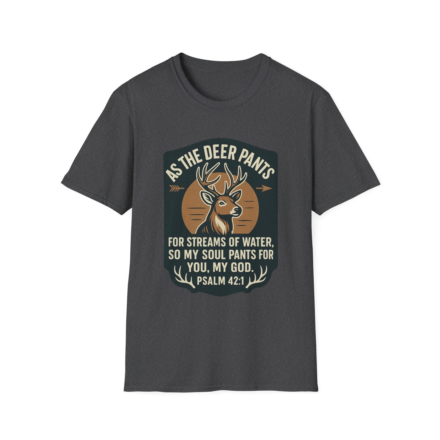 Psalm 42:1 "As The Deer" Bible Verse Softstyle Tshirt