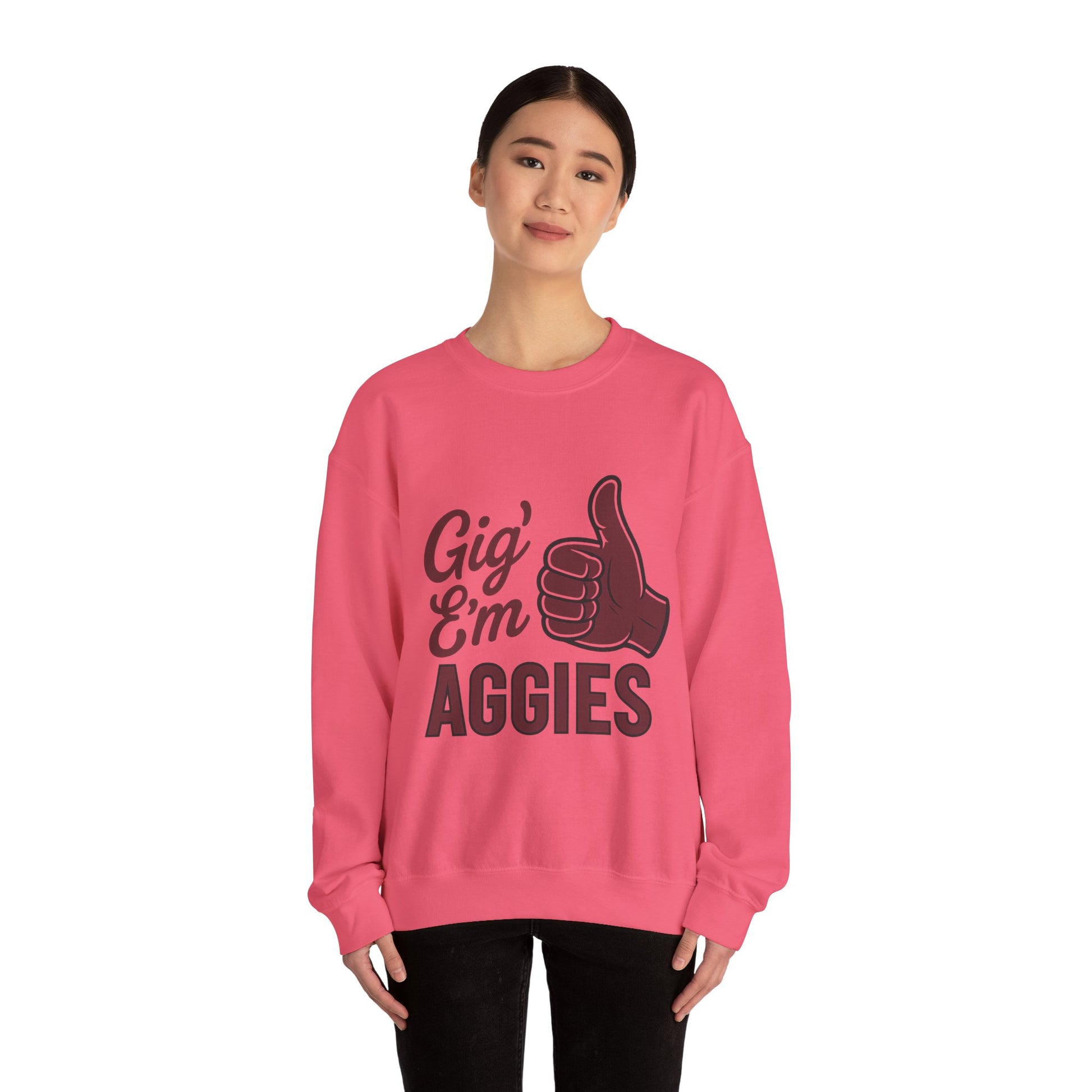 Gig 'Em Aggies Texas A&M Unisex Crewneck Sweatshirt - Sweet Baby Jeez Teez