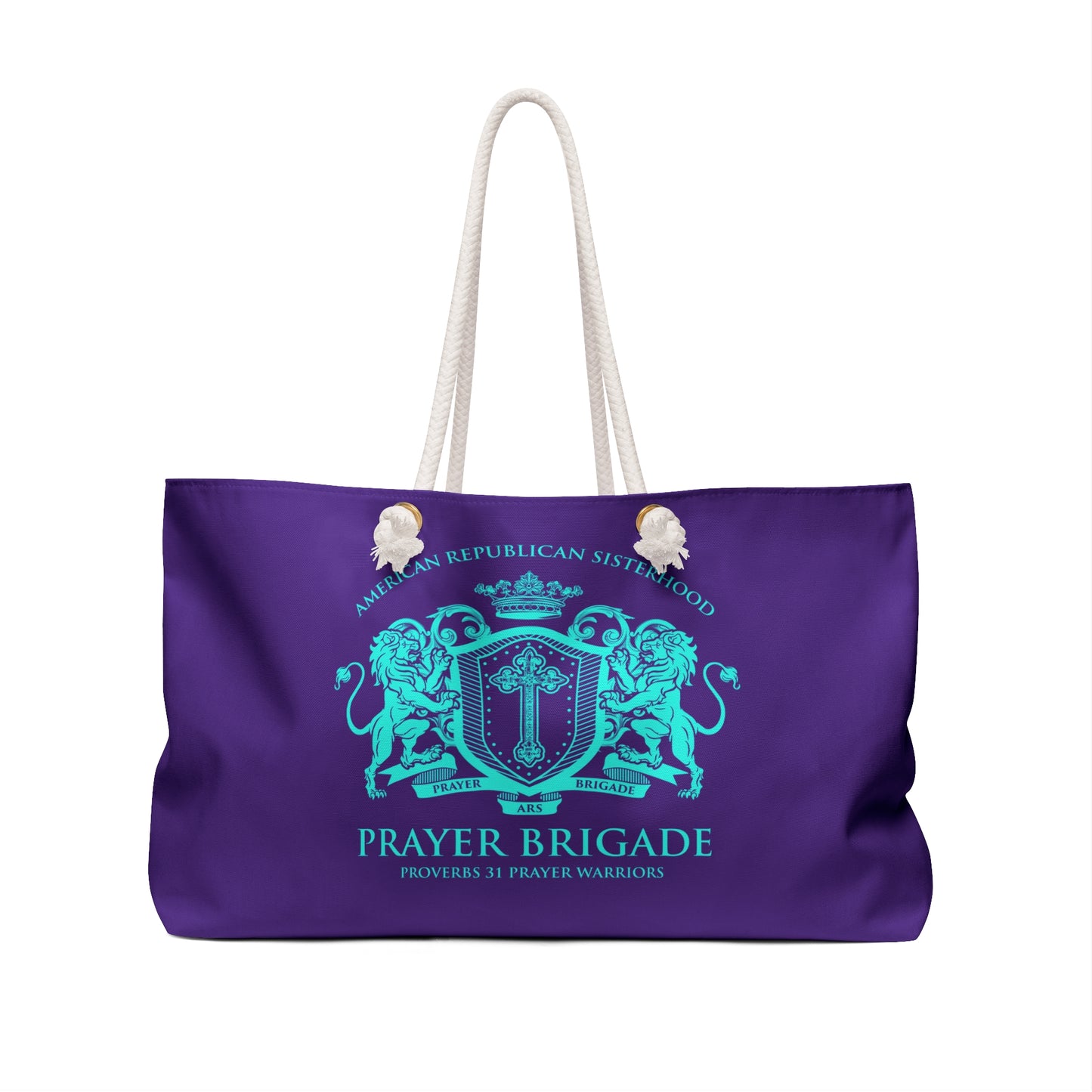 ARS Prayer Brigade Weekender Bag (Purple with Agua Logo)