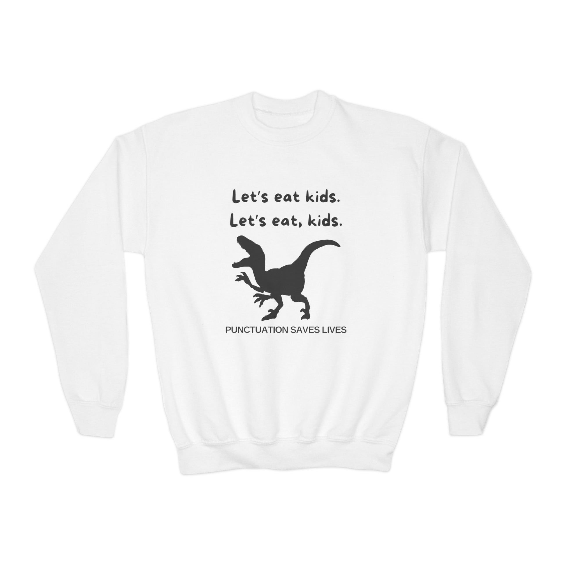 Let's Eat Kids Boys Sweatshirt (Black Logo) - Sweet Baby Jeez Teez