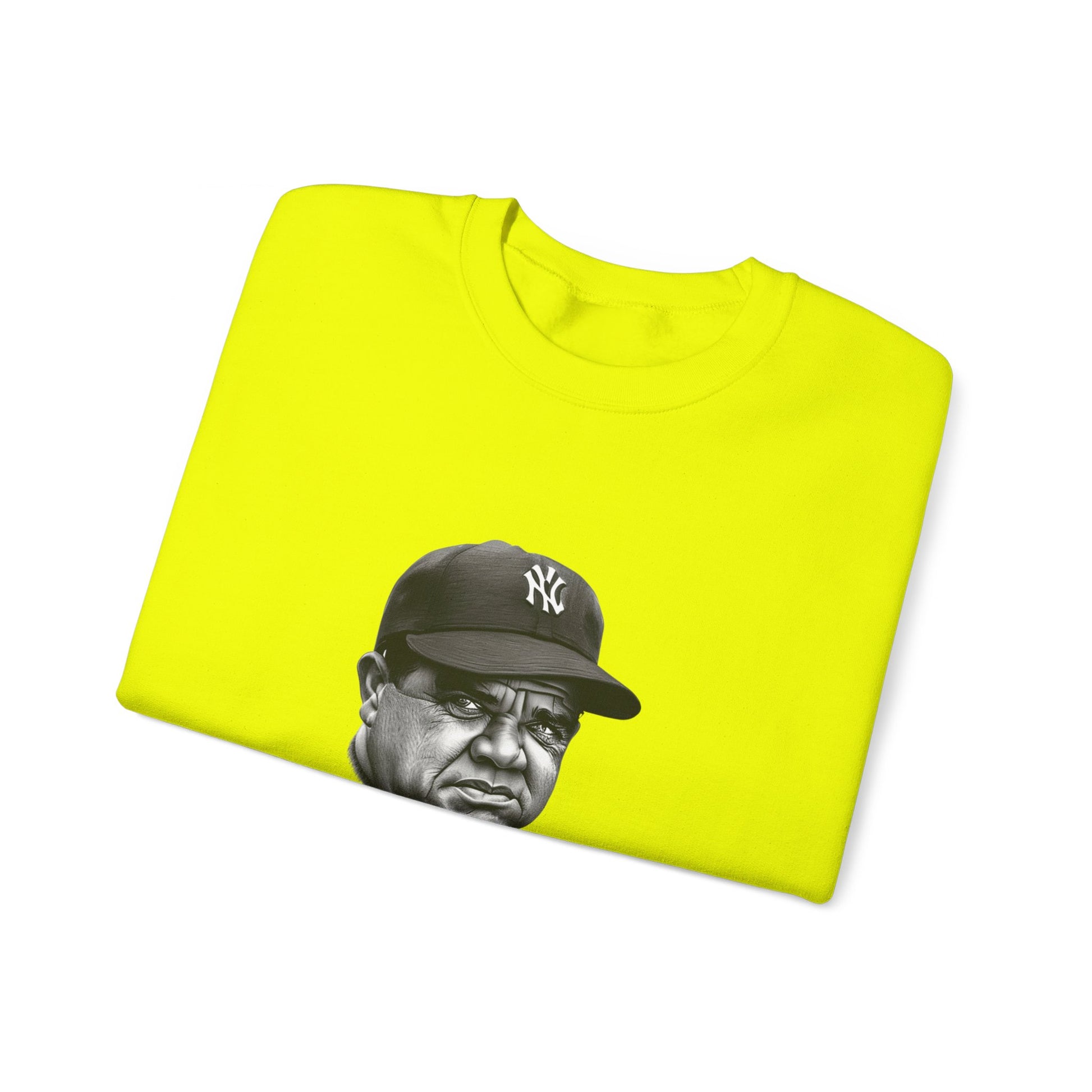 Strike Out Babe Ruth Men's Crewneck Sweatshirt (IW Grayscale Logo) - Sweet Baby Jeez Teez