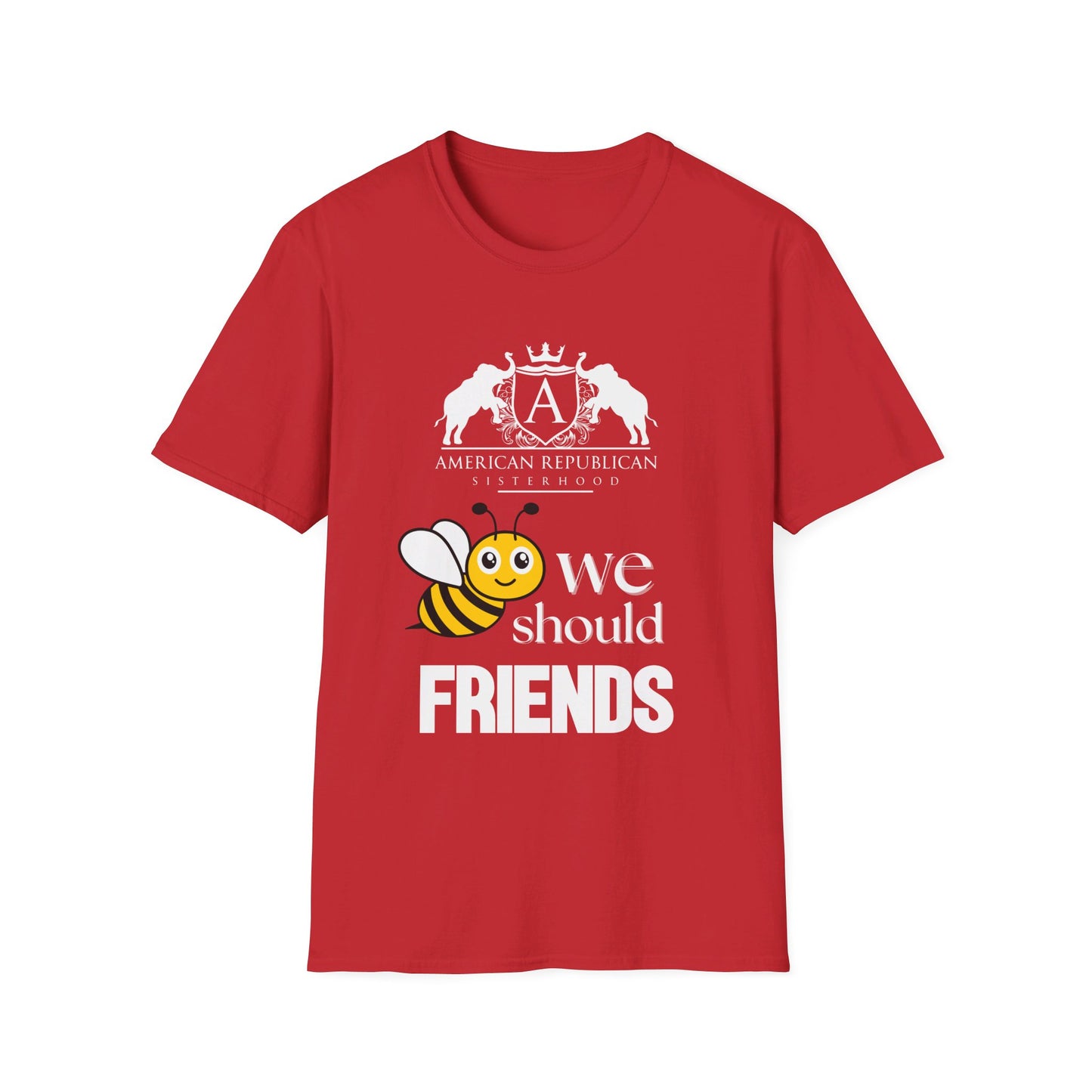 Bee Friends Women's Relaxed/Unisex Tshirt (ARS - Cartoon Logo) - Sweet Baby Jeez Teez