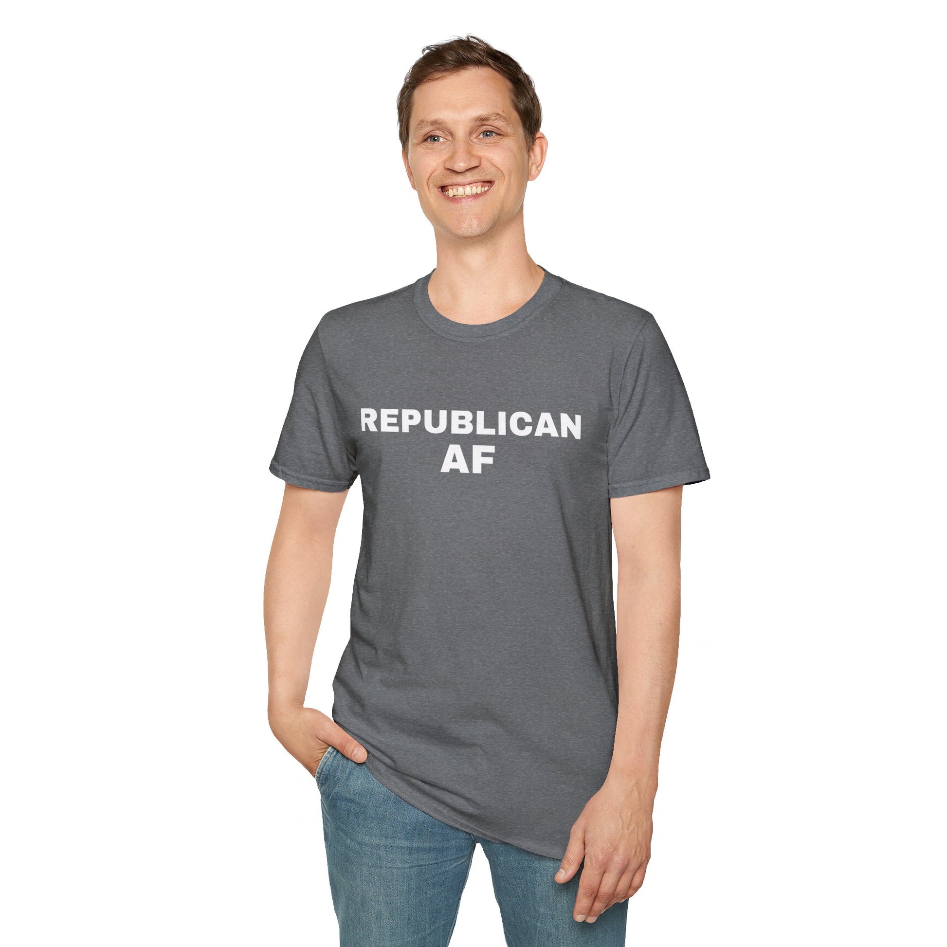 Republican AF Men's Tshirt (White Logo) - Sweet Baby Jeez Teez