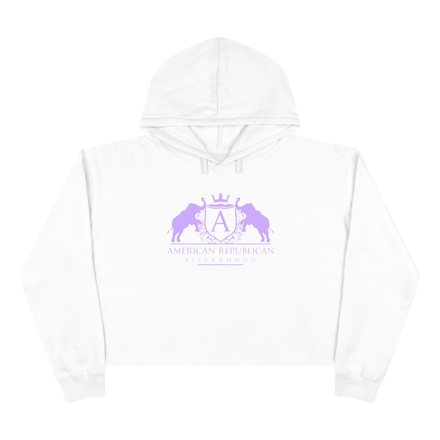 ARS Cropped Hoodie (Black or White with Lilac Logo)