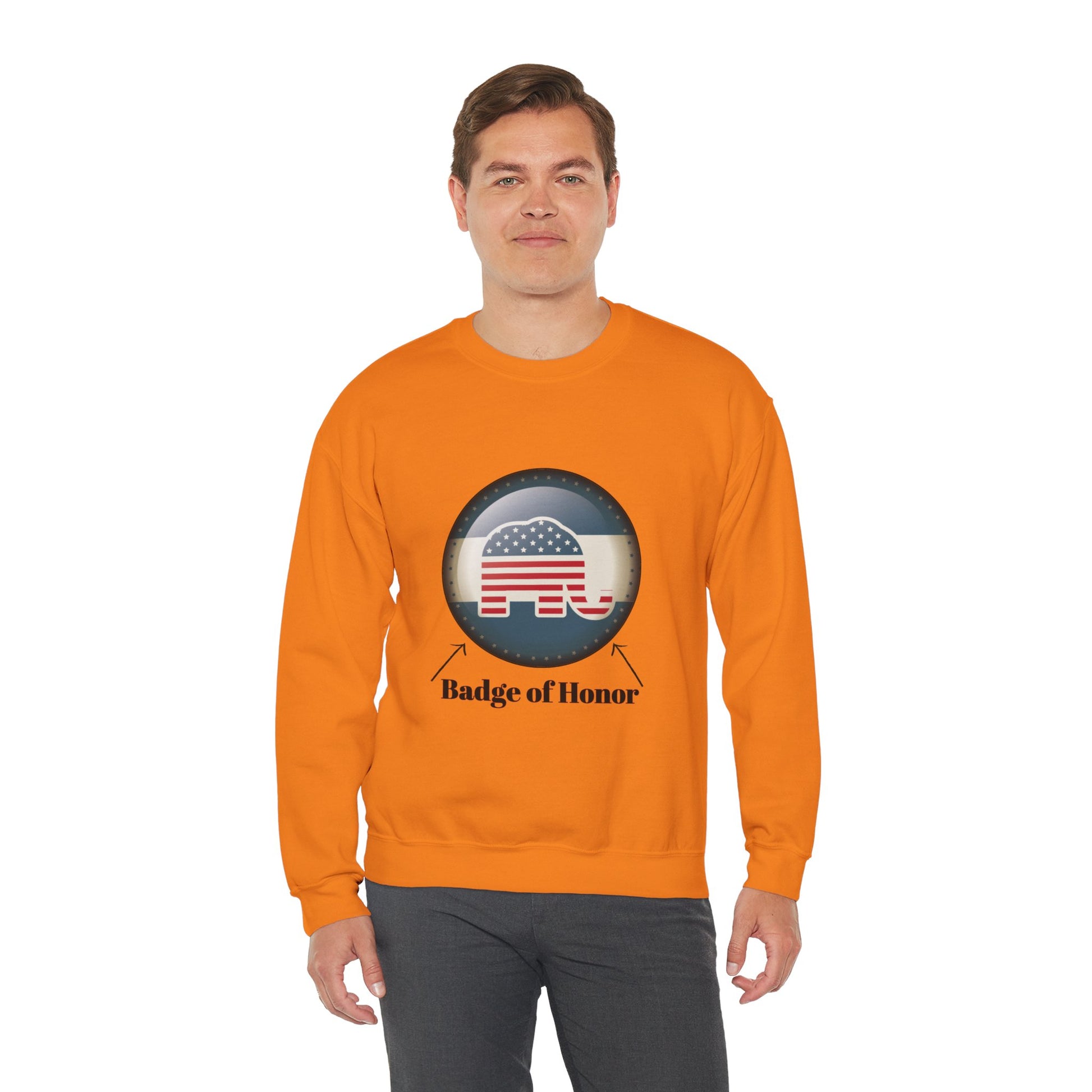 Badge of Honor Men's Sweatshirt - Sweet Baby Jeez Teez