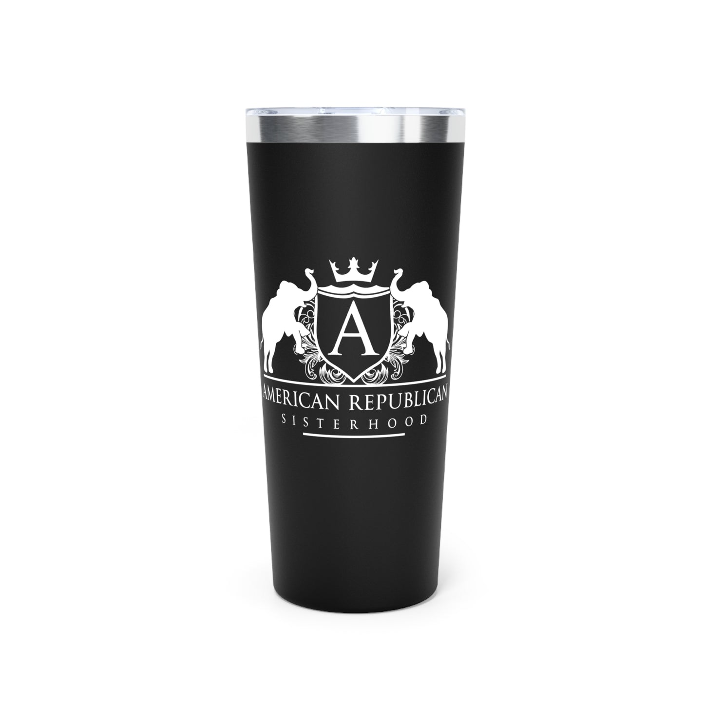 ARS White Logo Copper Vacuum Insulated Tumbler, 22oz - Sweet Baby Jeez Teez