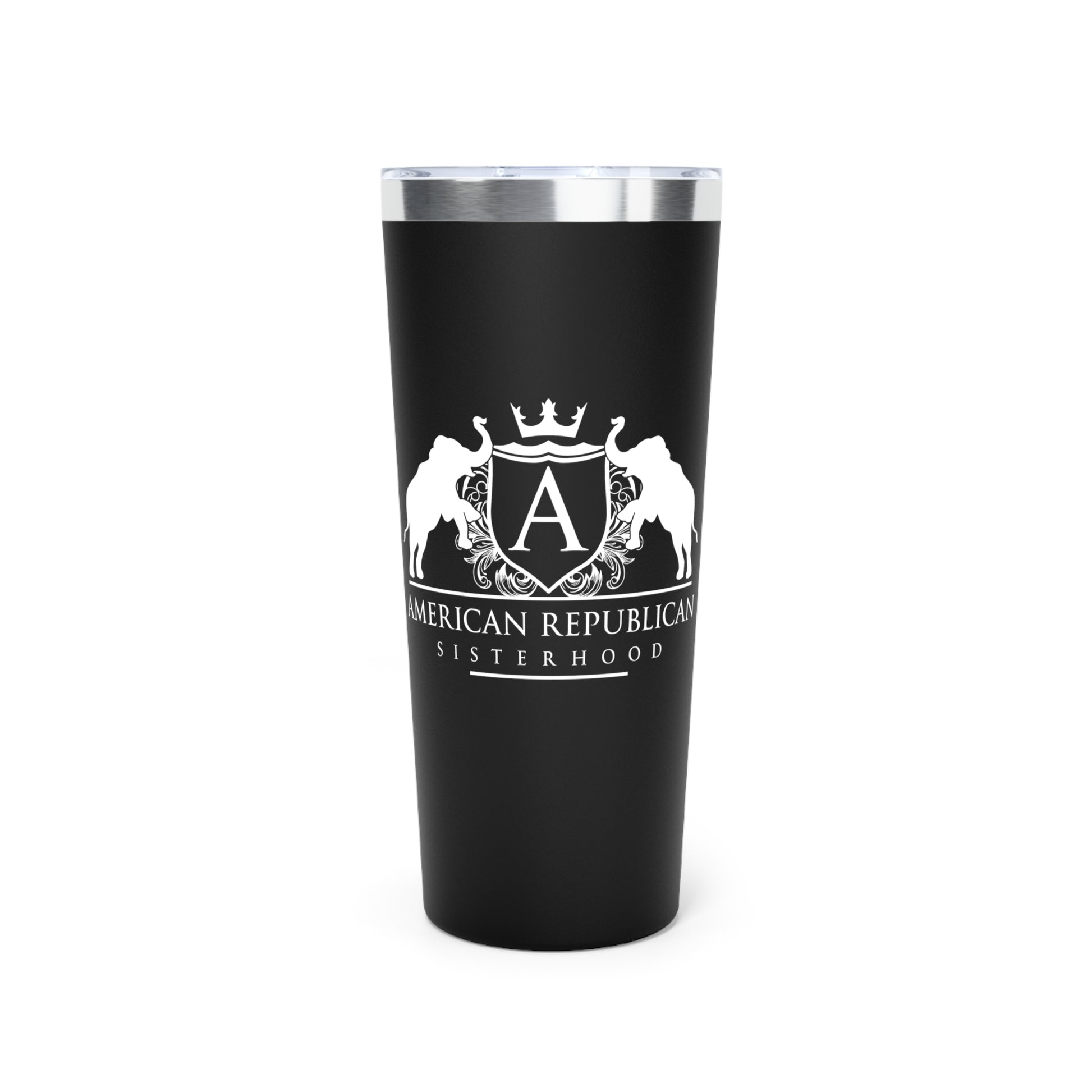 ARS White Logo Copper Vacuum Insulated Tumbler, 22oz - Sweet Baby Jeez Teez
