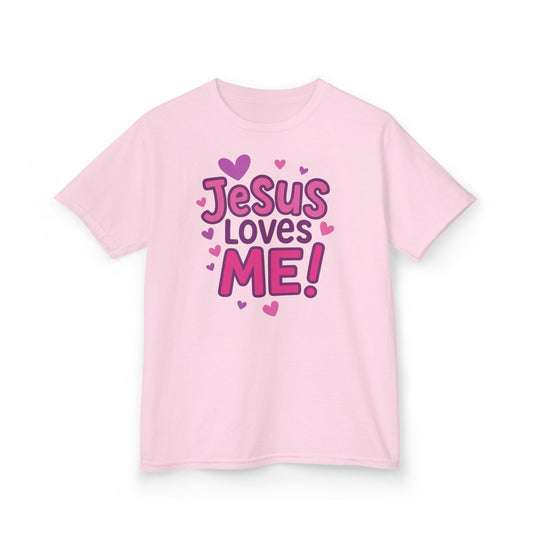 "Jesus Love Me!" Christian Girls Tshirt (Hearts Logo)