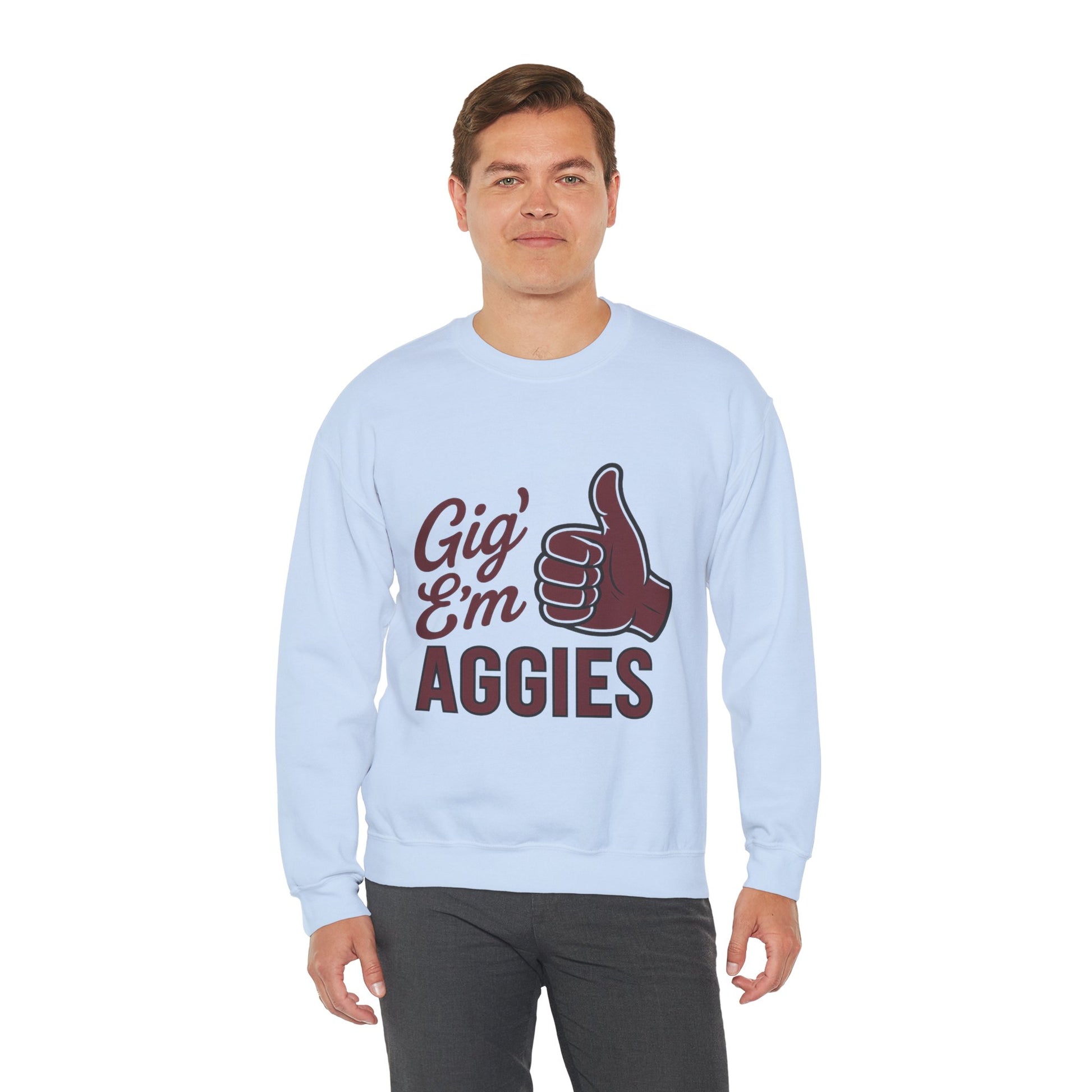 Gig 'Em Aggies Texas A&M Unisex Crewneck Sweatshirt - Sweet Baby Jeez Teez