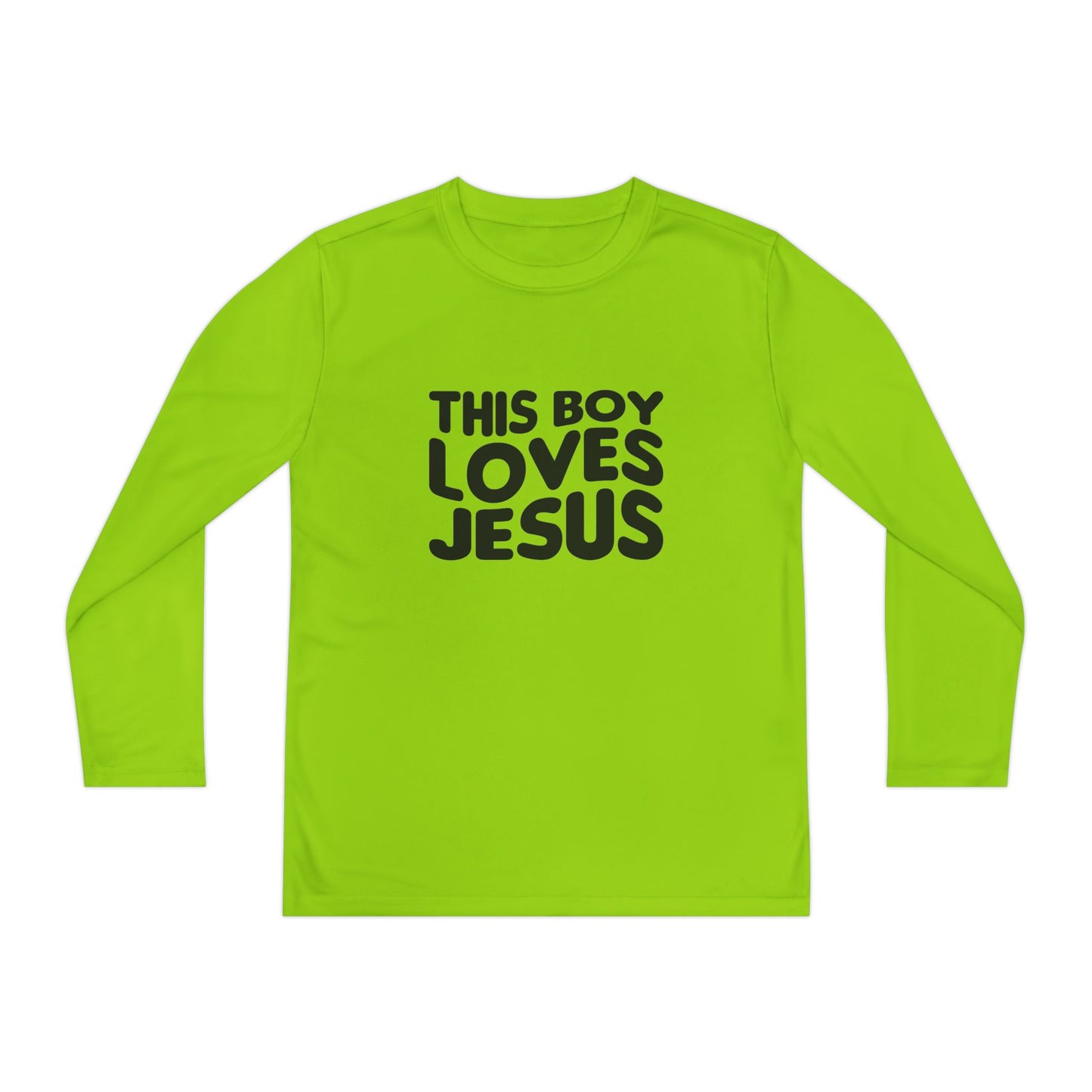 This Boy Loves Jesus Youth Long Sleeve Tshirt - Sweet Baby Jeez Teez