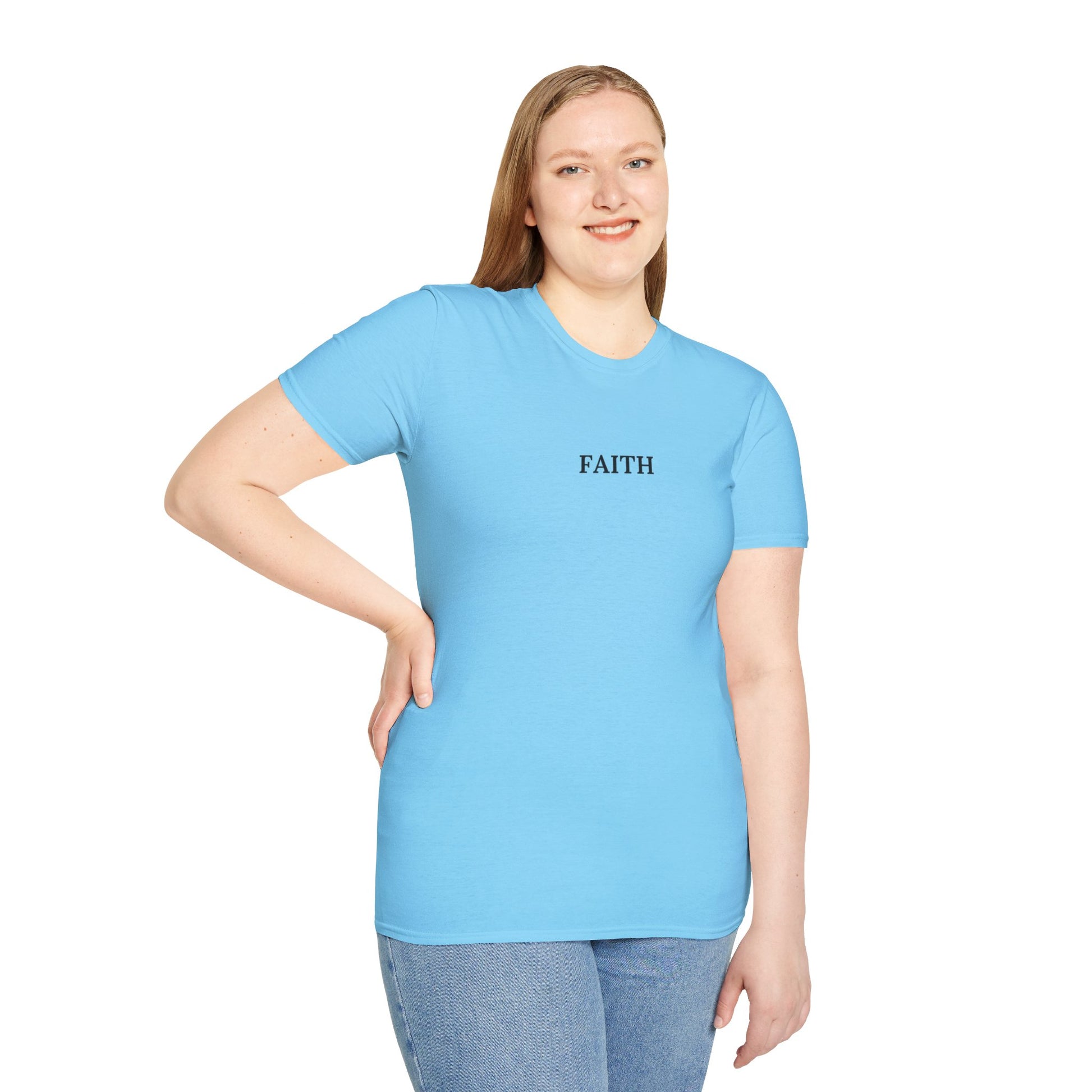 Have a Little Faith Women's Relaxed/Plus Tshirt (Black Logo) - Sweet Baby Jeez Teez