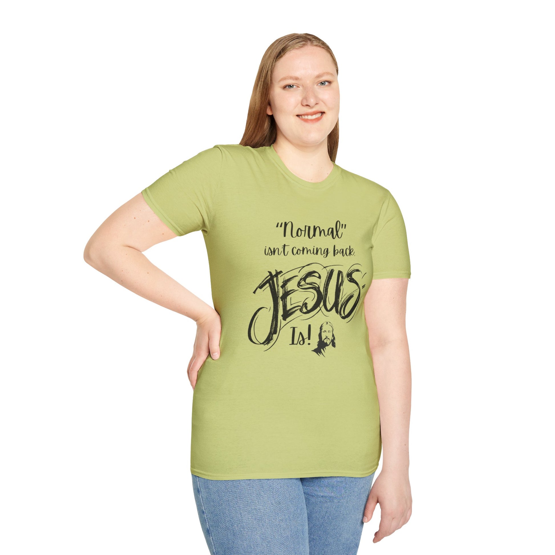 Normal isn't Coming Back Women's Relaxed/Plus Tshirt (Black Logo)) - Sweet Baby Jeez Teez