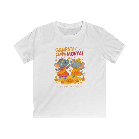 "Ganpati Bappa Morya" Raja the Elephant Girl's Tshirt