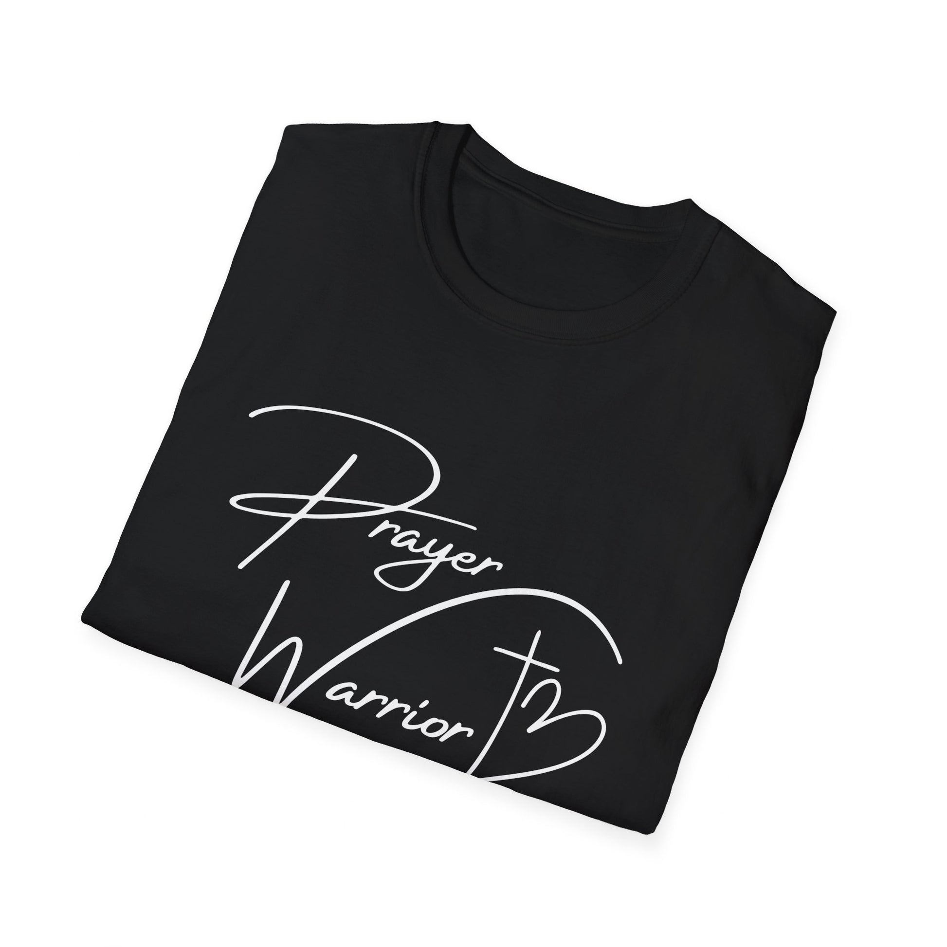 Prayer Warrior Cross Heart Women's Relaxed/Plus Tshirt (White Logo) - Sweet Baby Jeez Teez