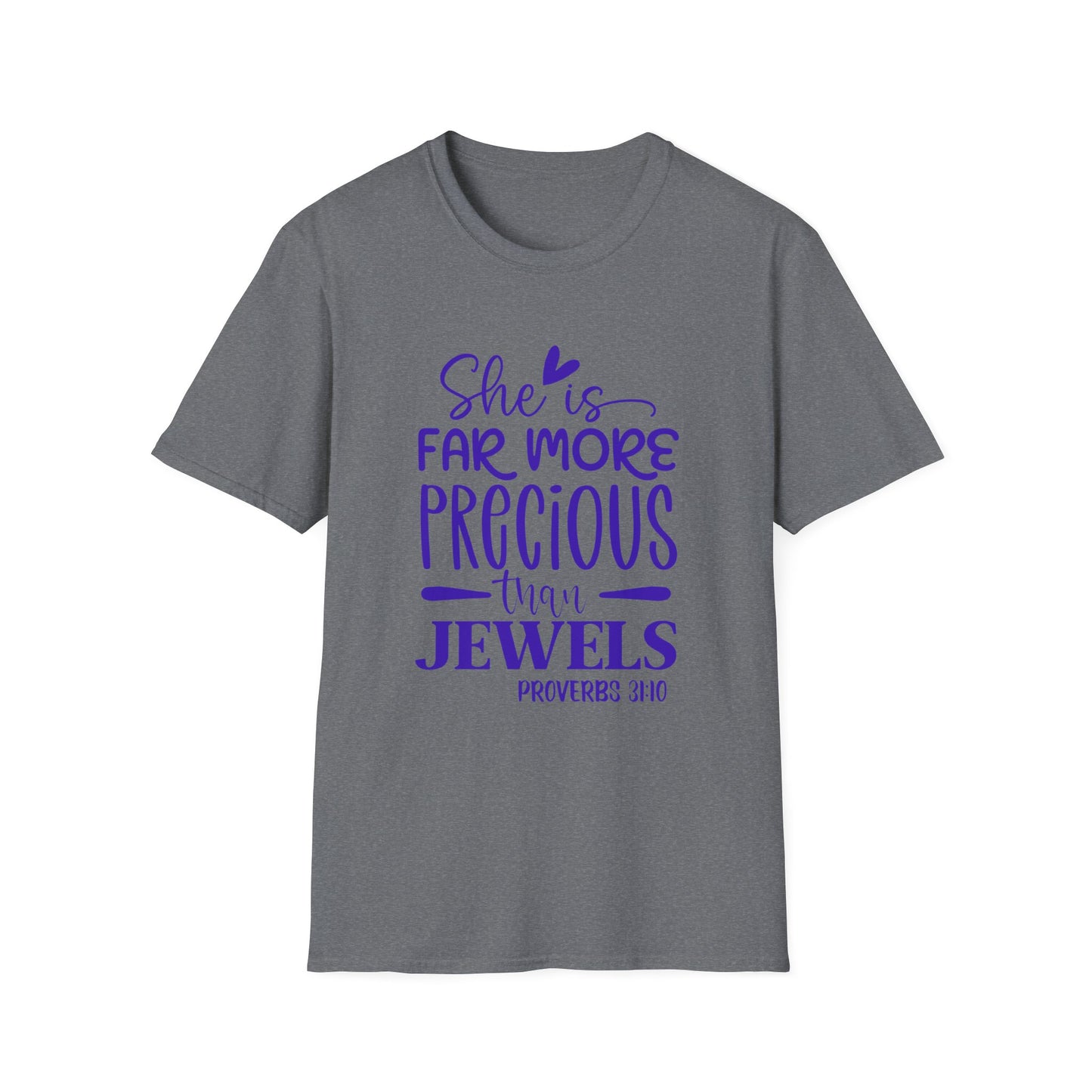 Far More Precious Women's Relaxed/Plus Tshirt (Cobalt Logo) - Sweet Baby Jeez Teez