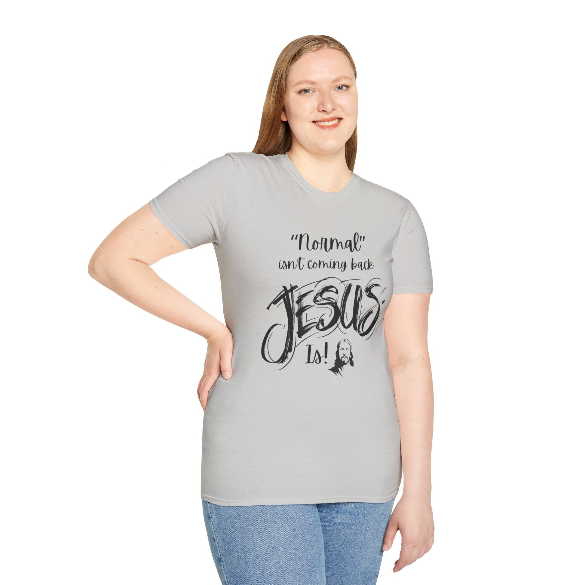 Normal isn't Coming Back Women's Relaxed/Plus Tshirt (Black Logo)) - Sweet Baby Jeez Teez