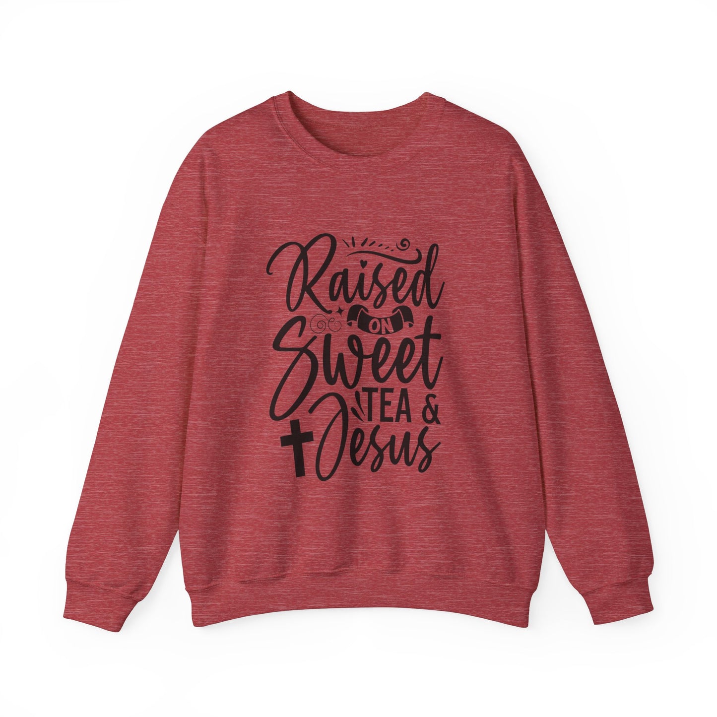 Sweet Tea and Jesus Women's Relaxed Sweatshirt (Black Logo) - Sweet Baby Jeez Teez