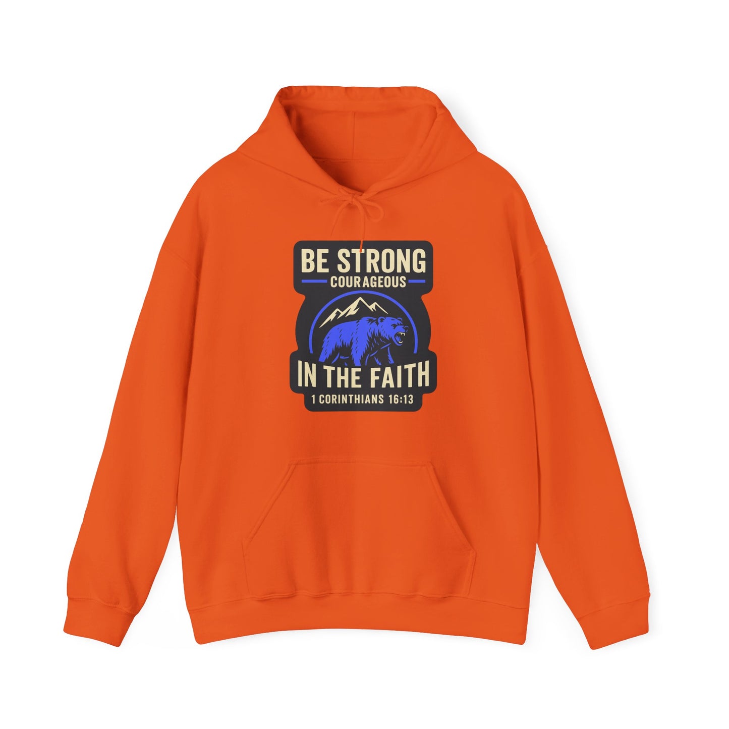 "Be Strong and Courageous" Bear Bible Verse Sweatshirt