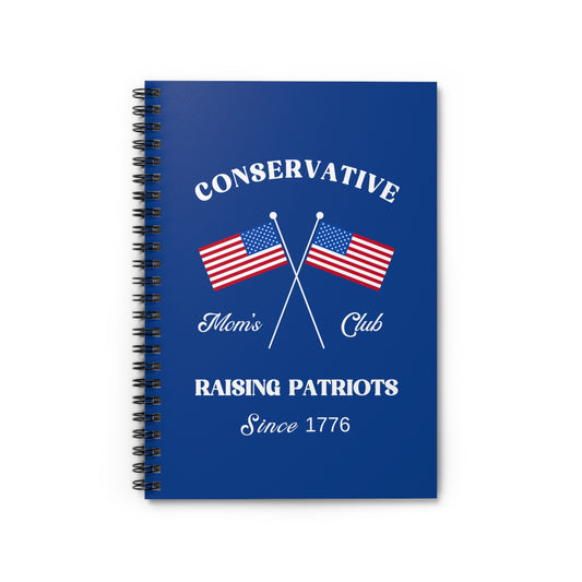 Conservative Moms Club Spiral Notebook - Patriotic Design for Raising Future Leaders