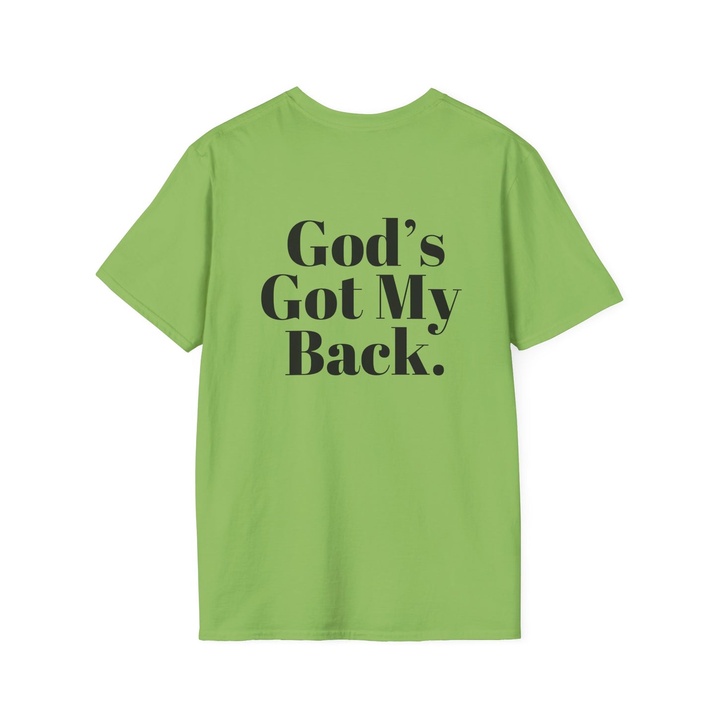 God's Got My Back Men's Tshirt (Black Logo) - Sweet Baby Jeez Teez