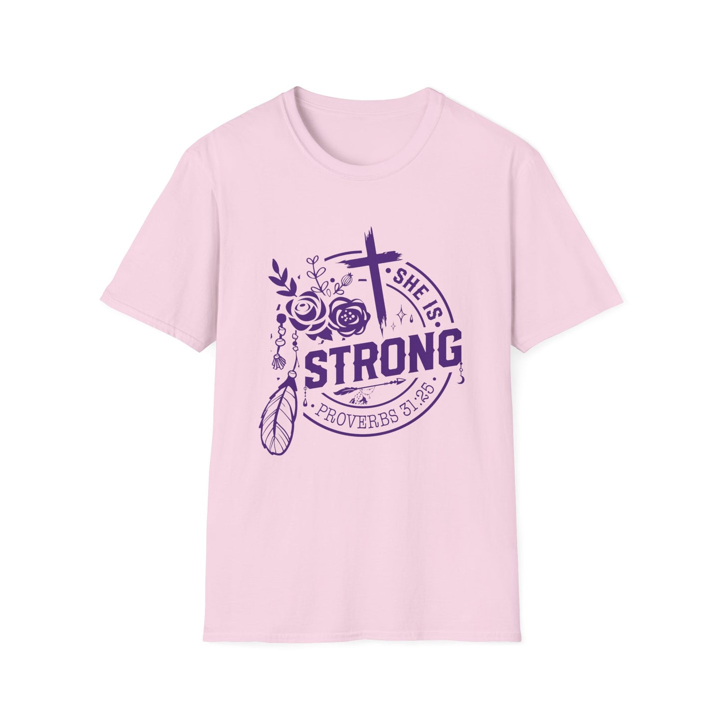 "She is Strong" Proverbs 31:25 Bible Verse Women's Relaxed Tshirt