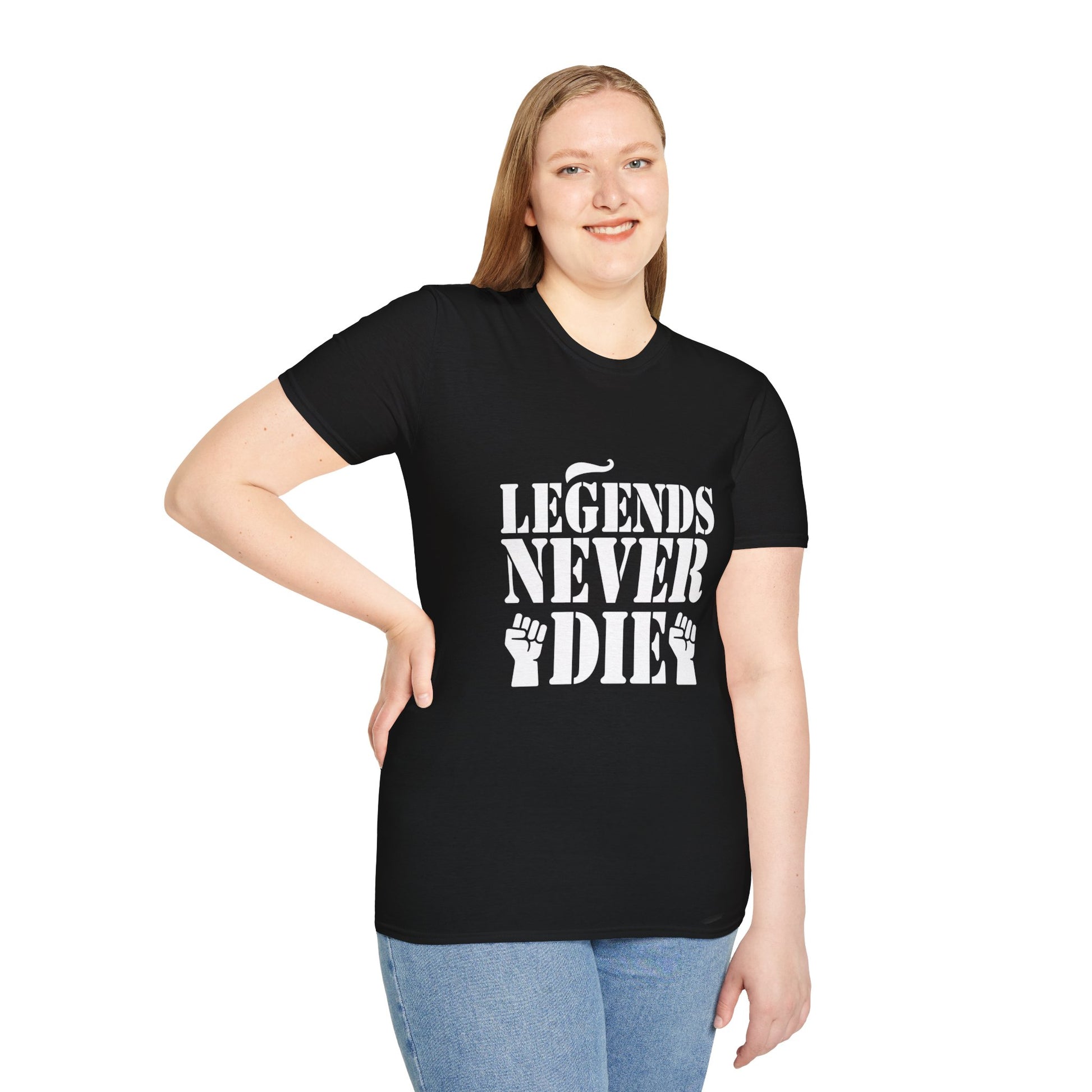 Legends Women's Relaxed/Plus Tshirt (White Logo) - Sweet Baby Jeez Teez