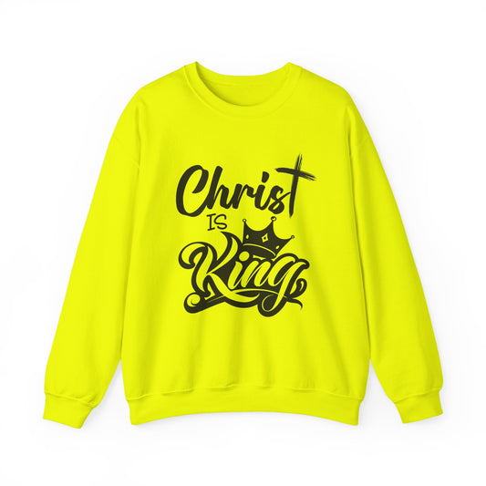 "Christ is King" Unisex Crewneck Sweatshirt - Sweet Baby Jeez Teez