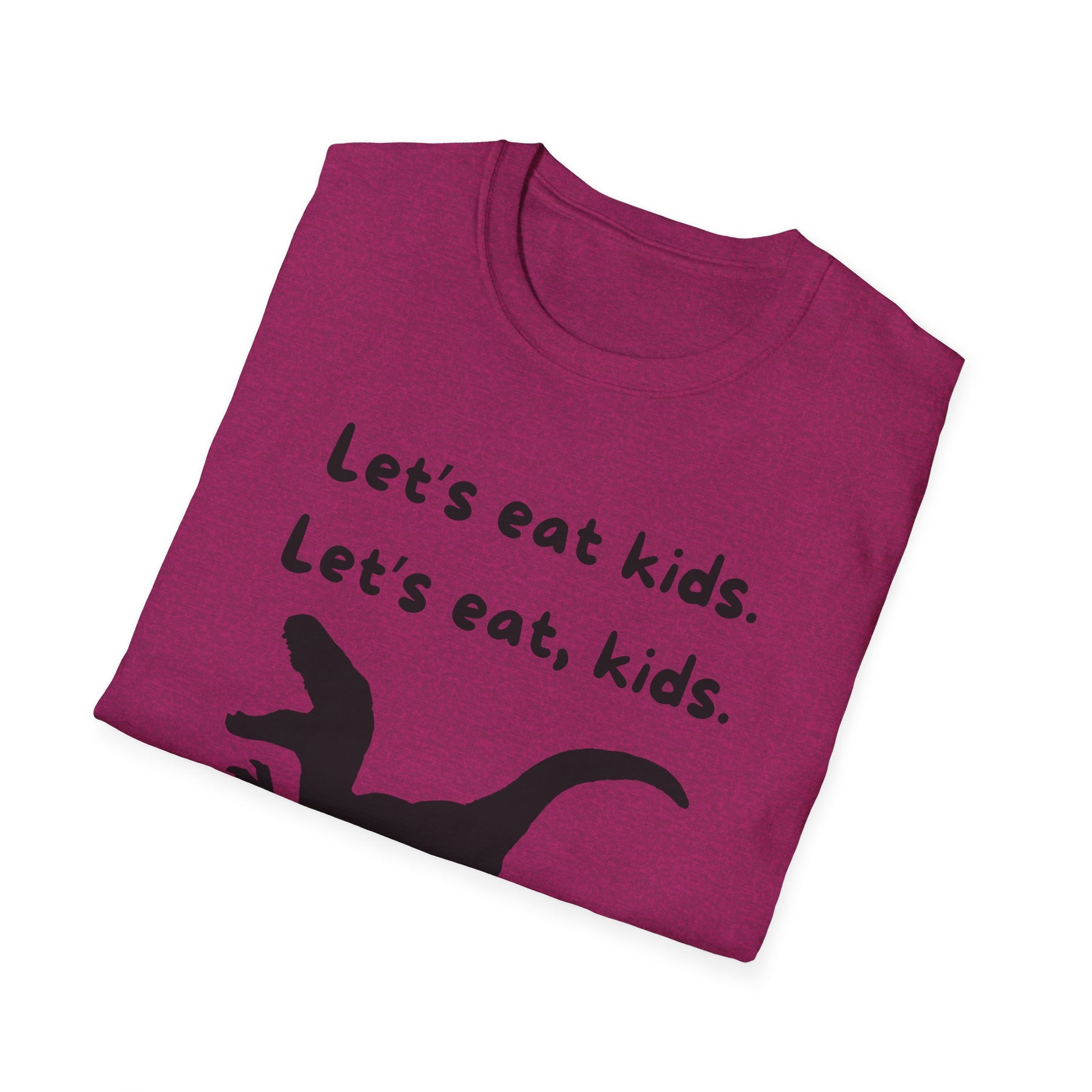 Lets Eat Kids Womens Relaxed/Plus Tshirt (Black Logo) - Sweet Baby Jeez Teez