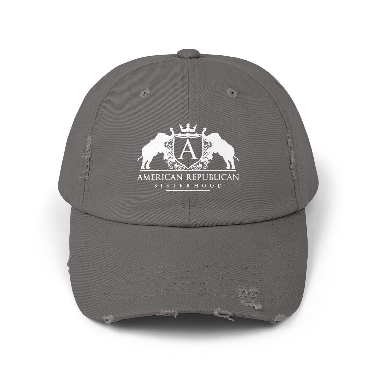 ARS White Logo Distressed Cap (ARS) - Sweet Baby Jeez Teez