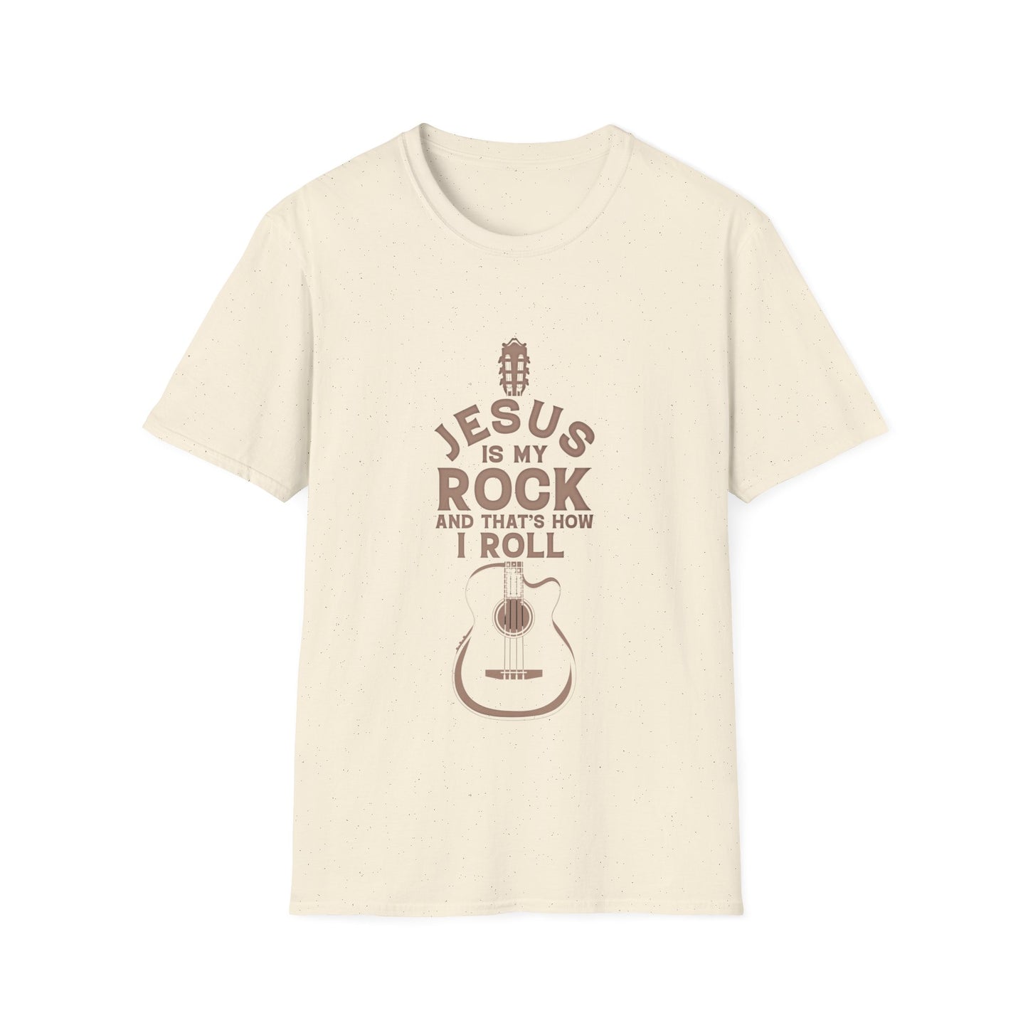 Jesus is My Rock Mens Tshirt (Tan Logo) - Sweet Baby Jeez Teez