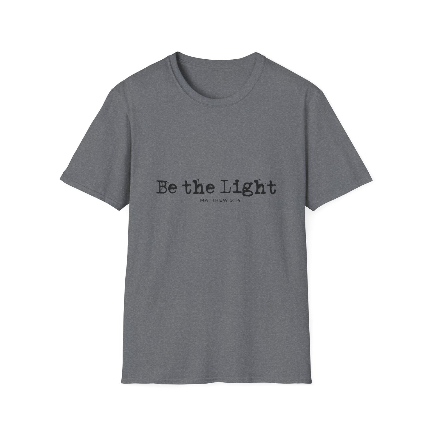 Be the Light Mens Relaxed Tshirt (Black Logo) - Sweet Baby Jeez Teez