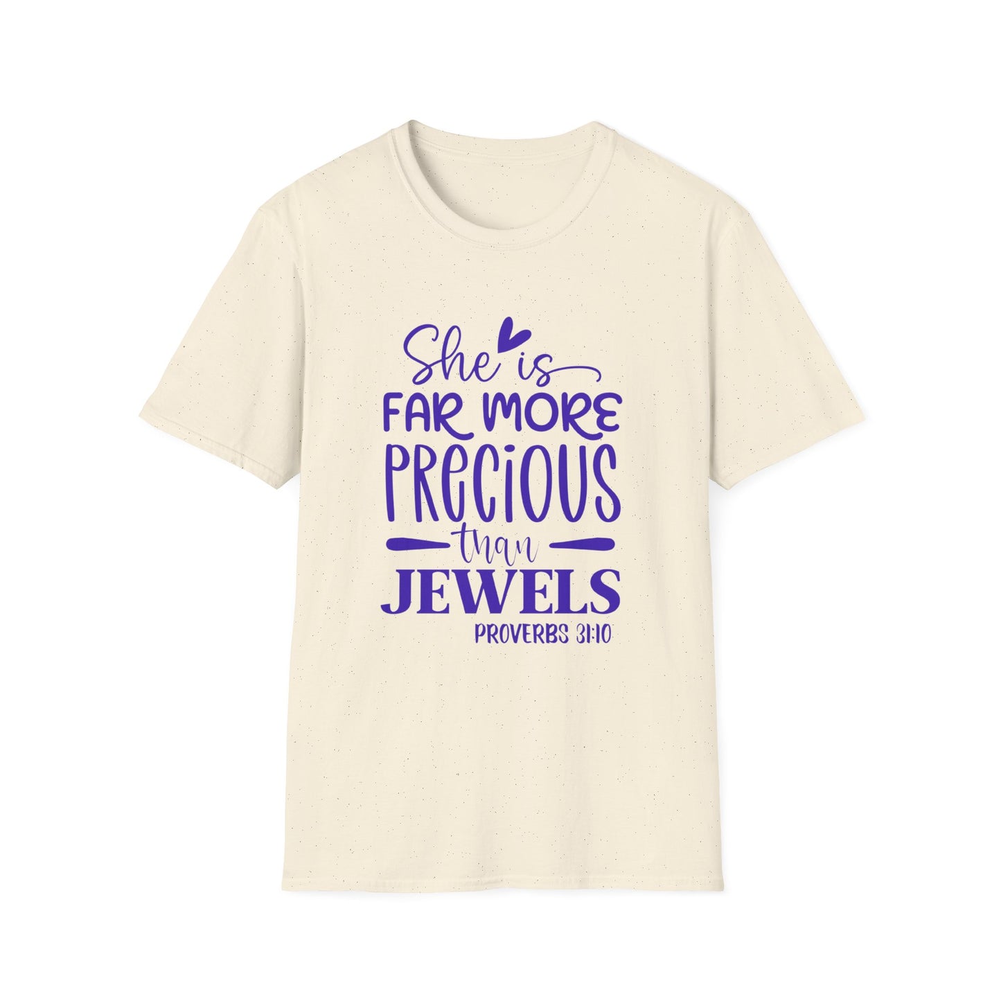 Far More Precious Women's Relaxed/Plus Tshirt (Cobalt Logo) - Sweet Baby Jeez Teez