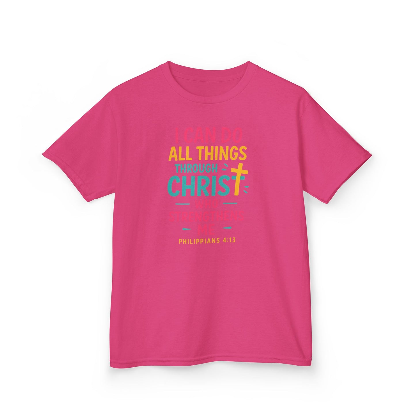 "I Can Do All Things Through Christ" Bible Verse Girls Tshirt