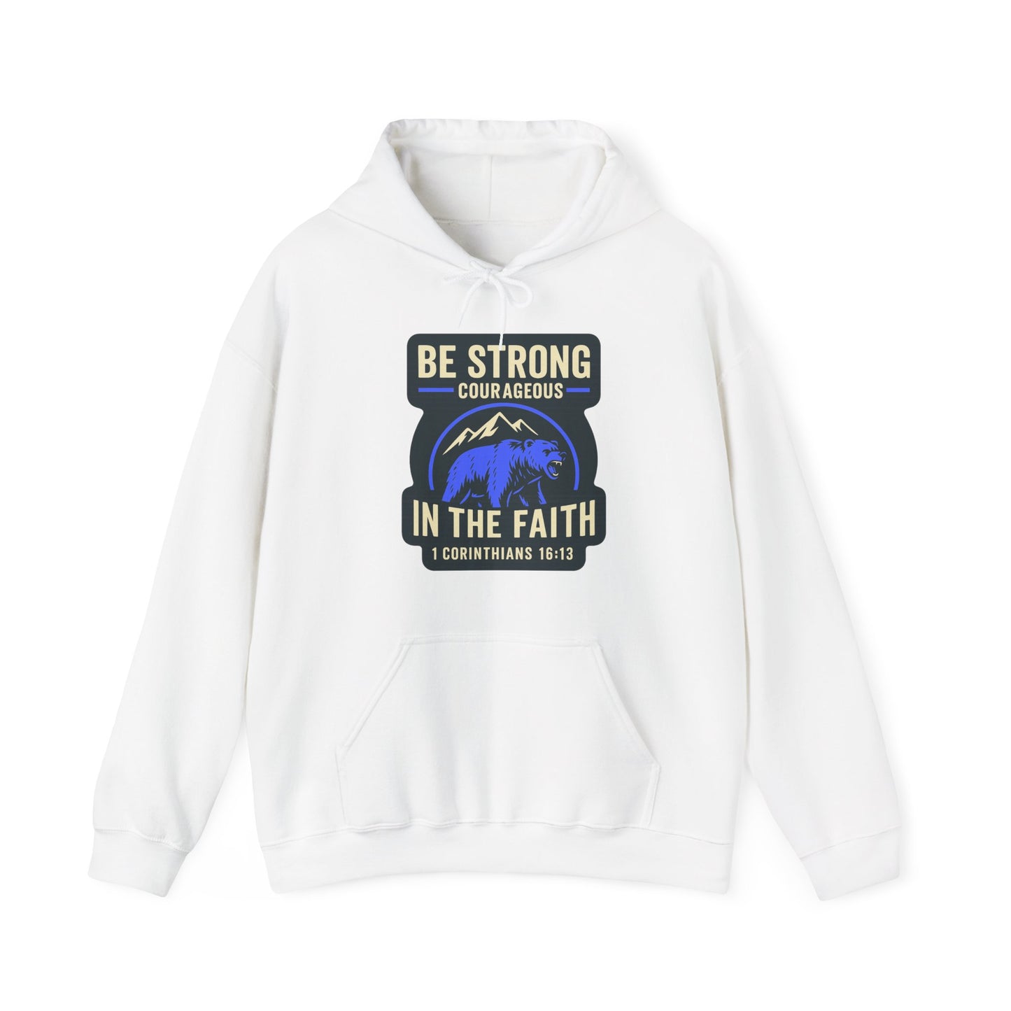 "Be Strong and Courageous" Bear Bible Verse Sweatshirt
