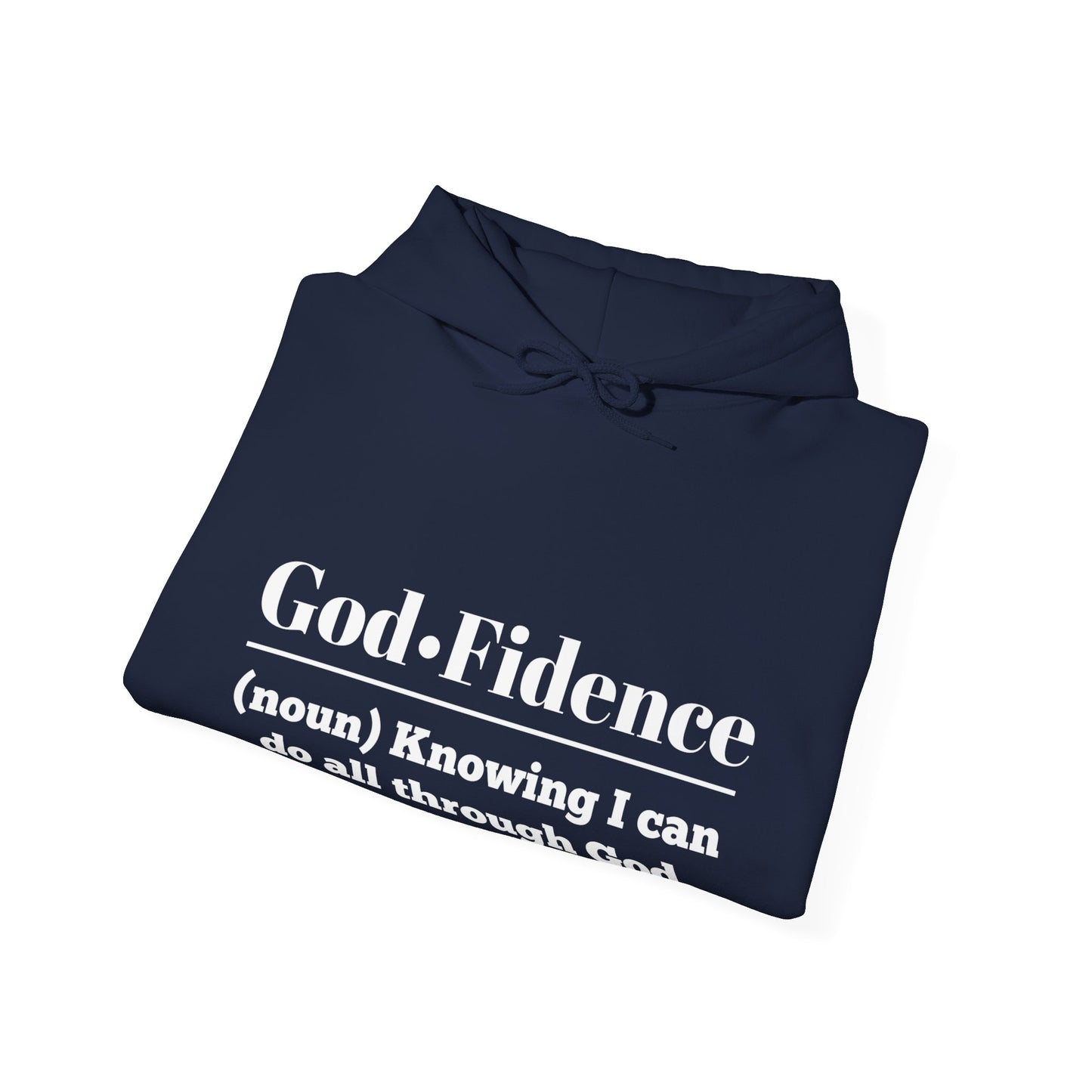 God-Fidence Men's Hoodie (White Logo) - Sweet Baby Jeez Teez