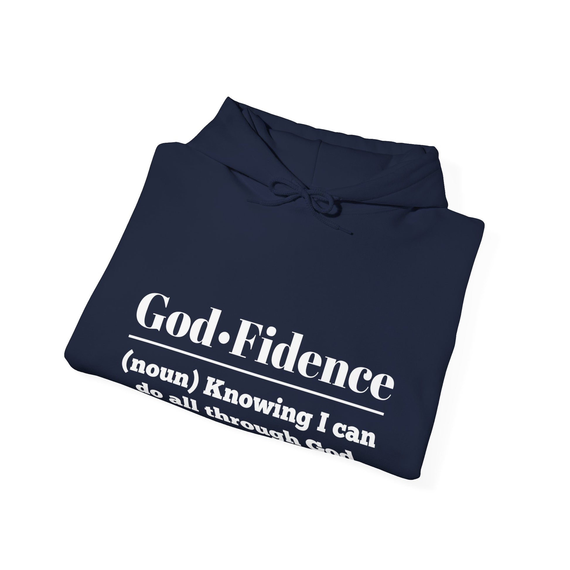 God-Fidence Men's Hoodie (White Logo) - Sweet Baby Jeez Teez