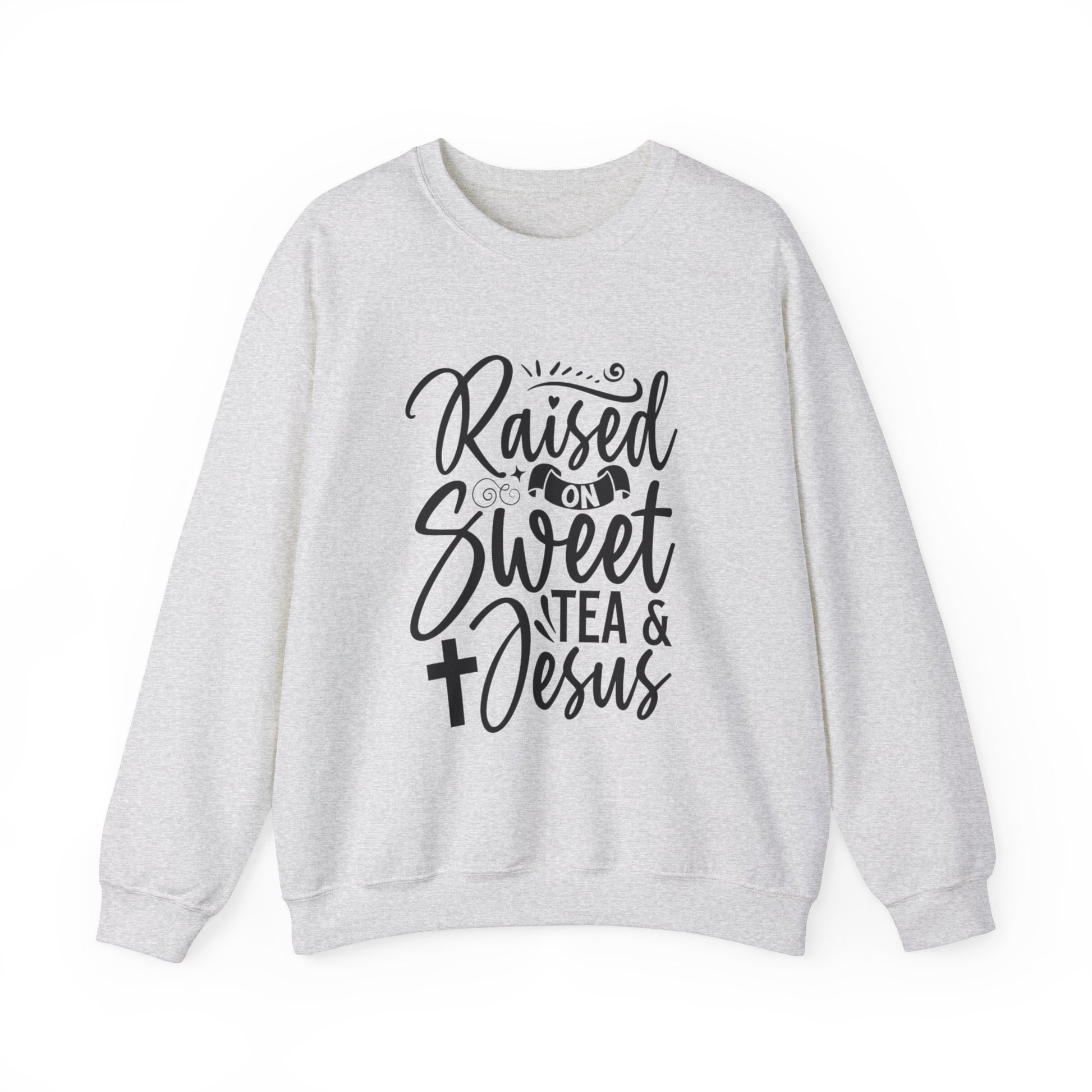 Sweet Tea and Jesus Women's Relaxed Sweatshirt (Black Logo) - Sweet Baby Jeez Teez