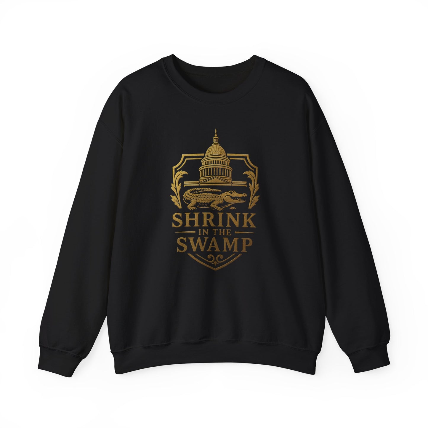 Shrink in the Swamp [TM] Unisex Crewneck Sweatshirt - Sweet Baby Jeez Teez
