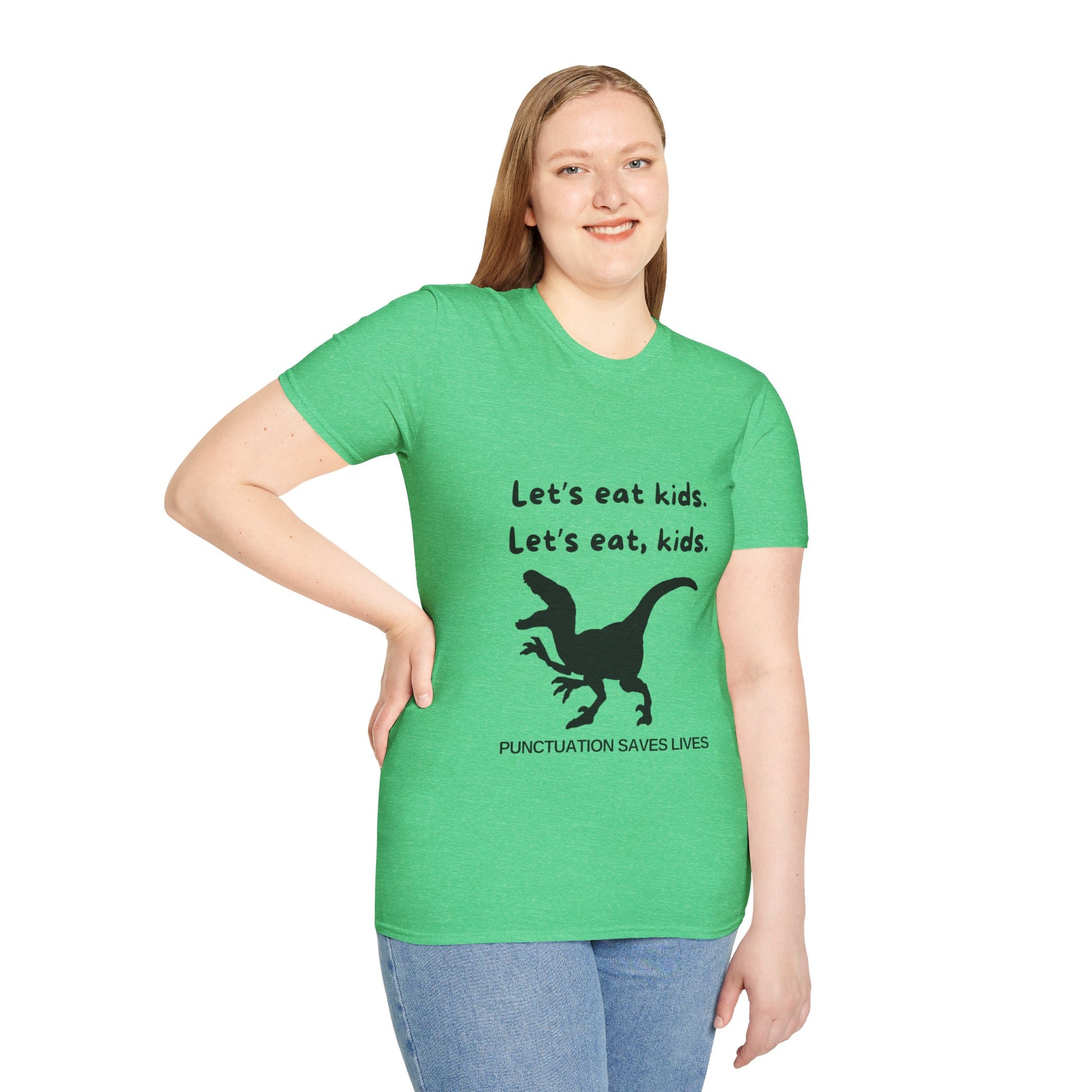 Lets Eat Kids Mens Tshirt (Black Logo) - Sweet Baby Jeez Teez