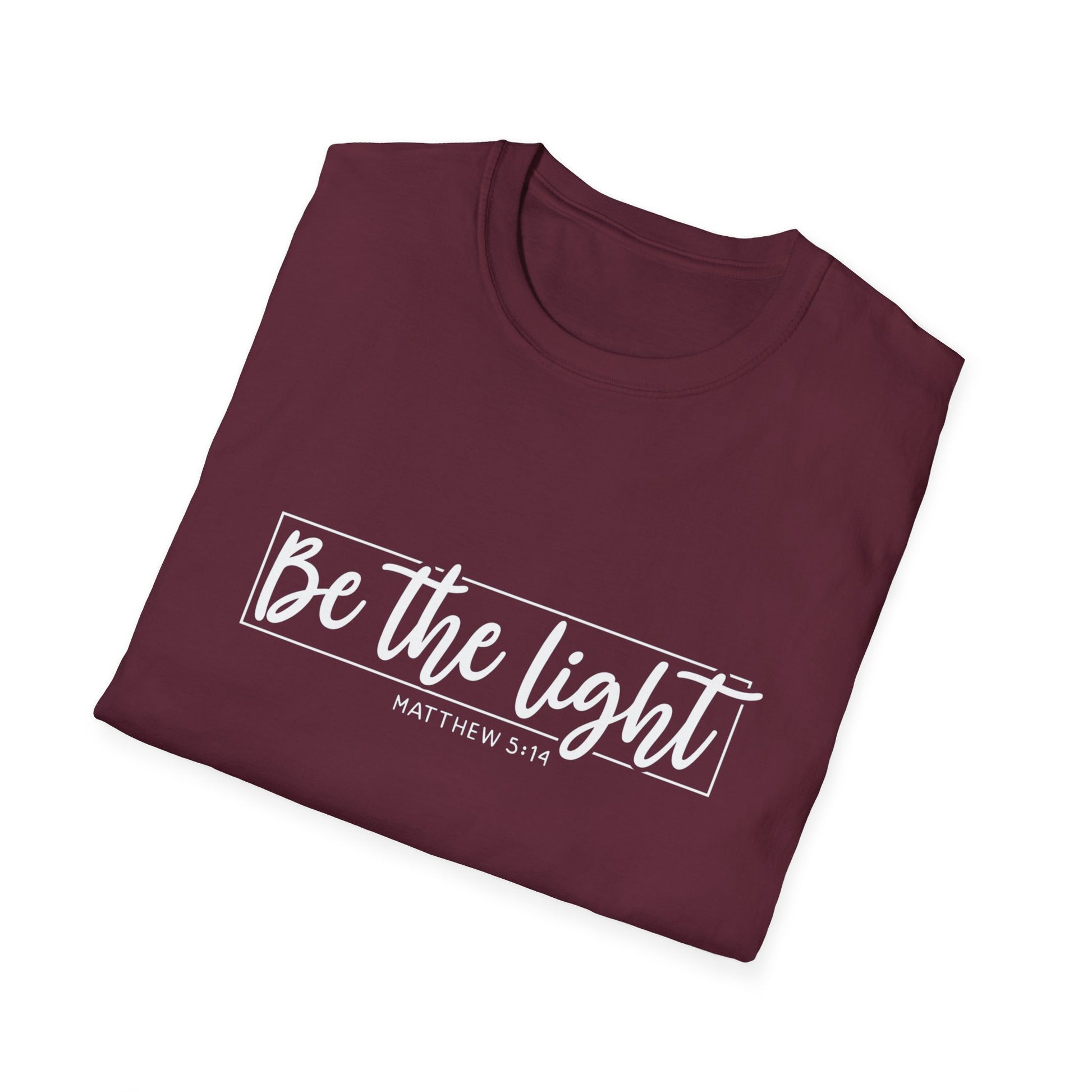 Be the Light Womens Relaxed/Plus Tshirt (White Logo) - Sweet Baby Jeez Teez
