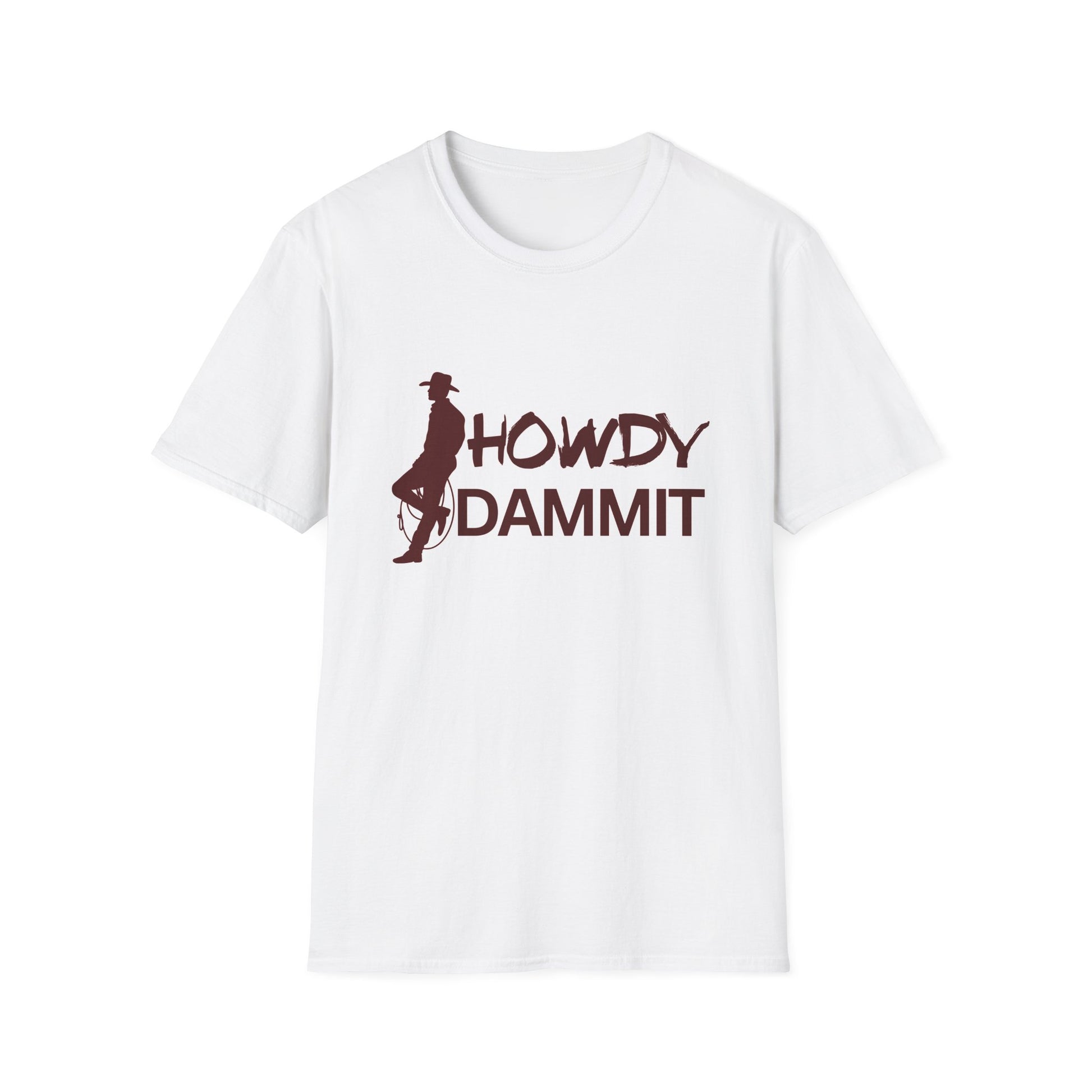 Howdy Dammit Men's Tshirt (AGGIE - Maroon Logo) - Sweet Baby Jeez Teez