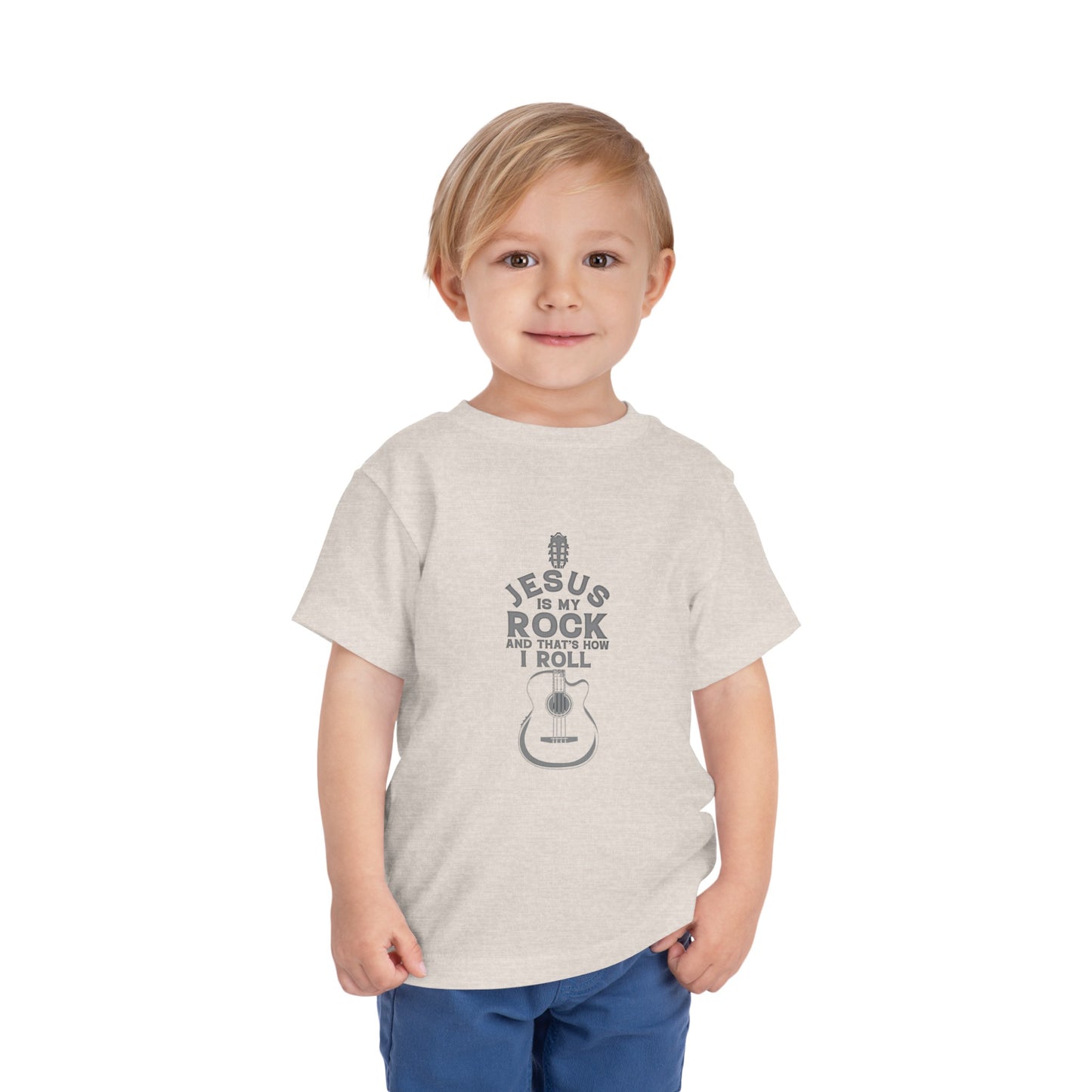 Jesus is My Rock Toddler Tshirt (Gray Logo) - Sweet Baby Jeez Teez