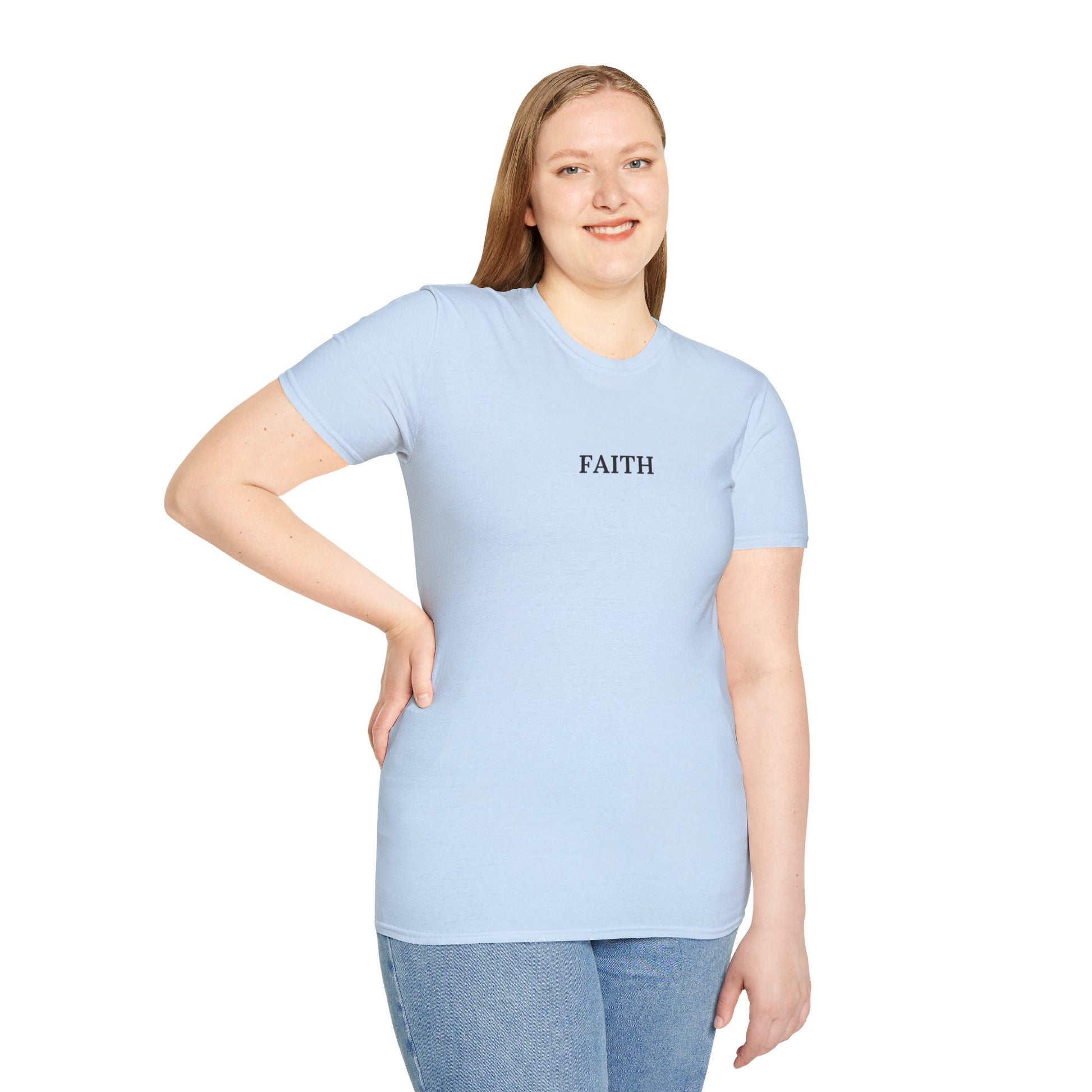 Have a Little Faith Women's Relaxed/Plus Tshirt (Black Logo) - Sweet Baby Jeez Teez